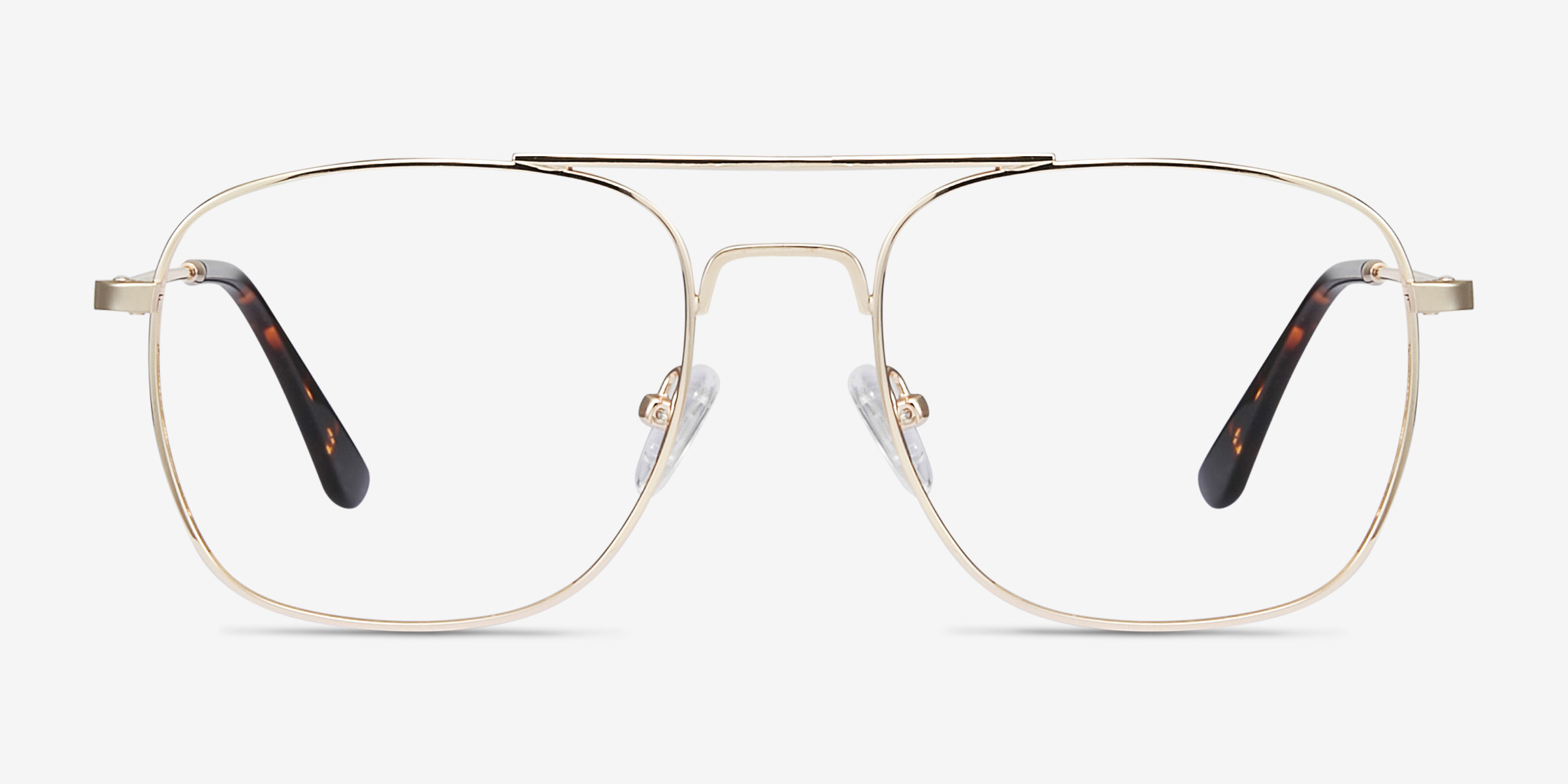 Fame Doré MétalMontures de lunettes de vue d'EyeBuyDirect, Vue de Face