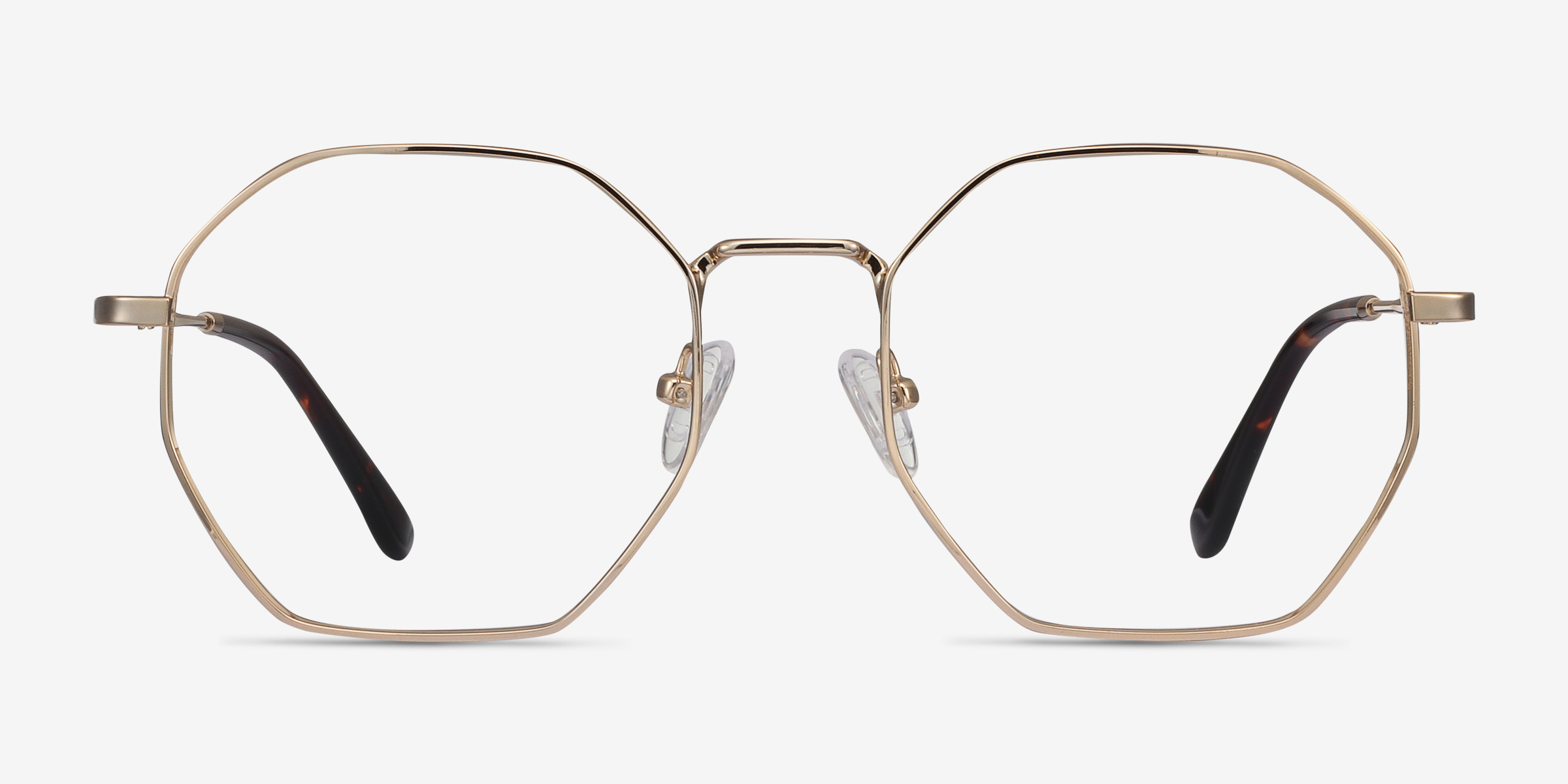 Octave Doré MétalMontures de lunettes de vue d'EyeBuyDirect, Vue de Face