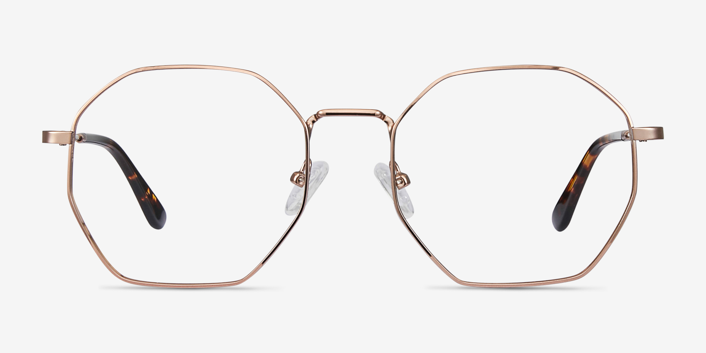 Octave Or rose MétalMontures de lunettes de vue d'EyeBuyDirect, Vue de Face
