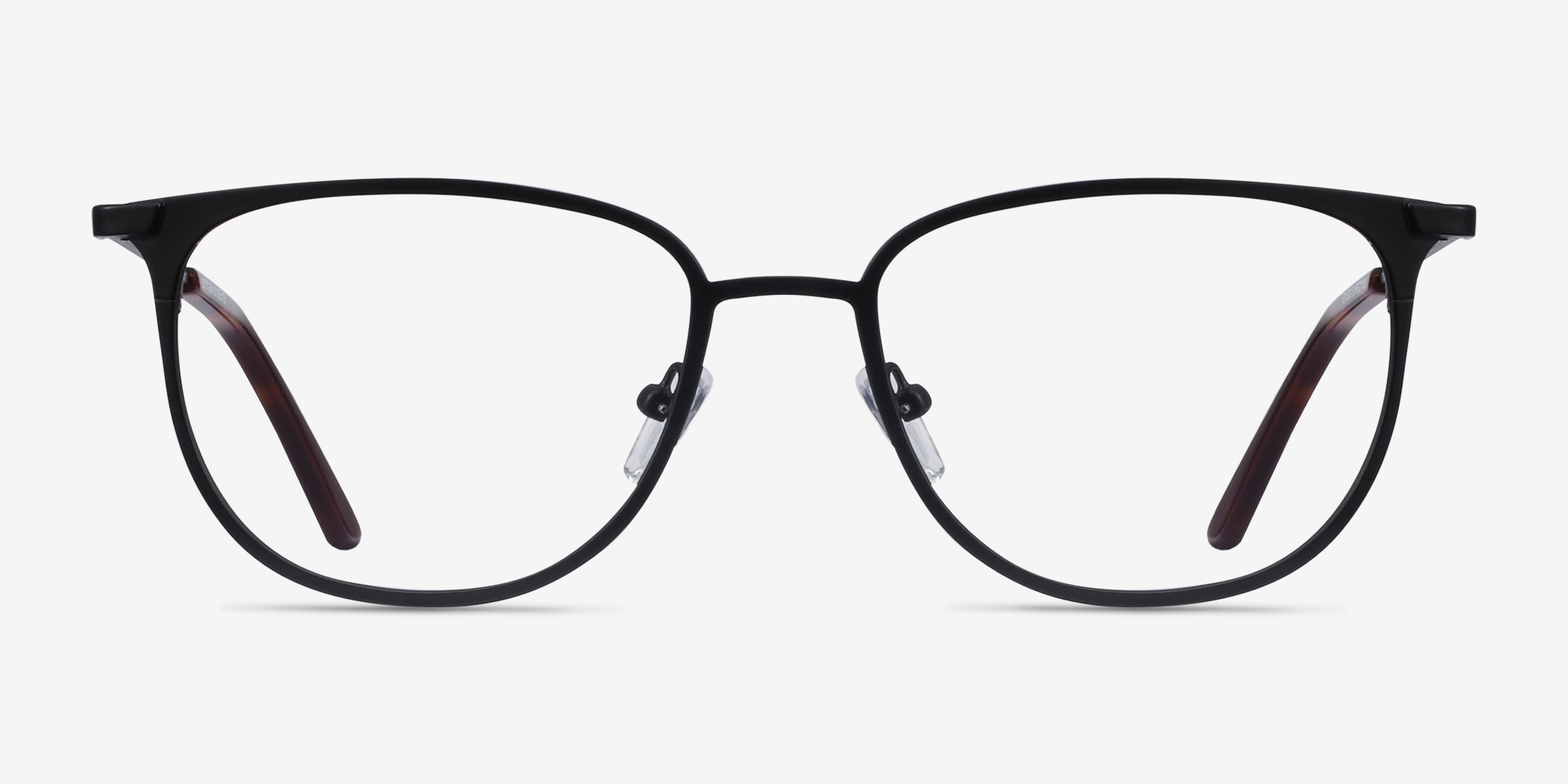 Vita Noir MétalMontures de lunettes de vue d'EyeBuyDirect, Vue de Face