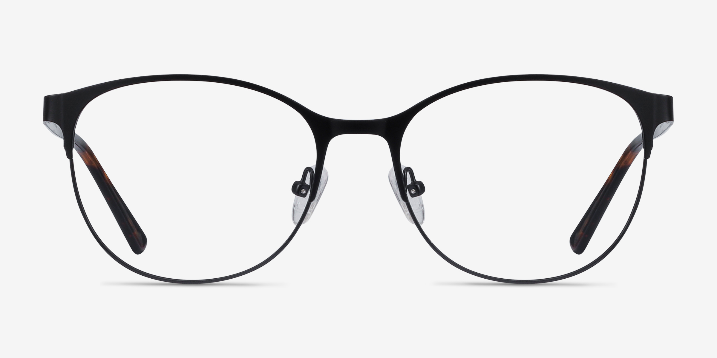 Kali Noir MétalMontures de lunettes de vue d'EyeBuyDirect, Vue de Face