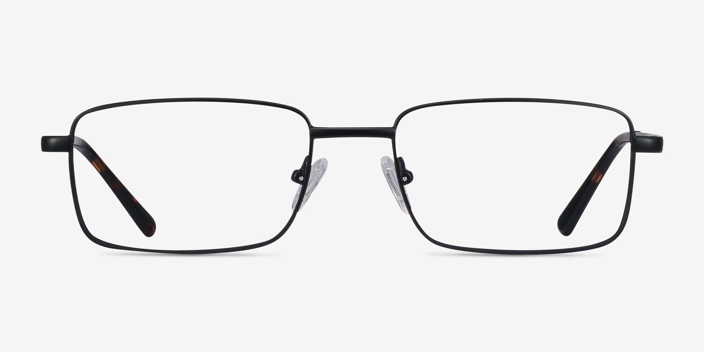 Arco Noir MétalMontures de lunettes de vue d'EyeBuyDirect, Vue de Face