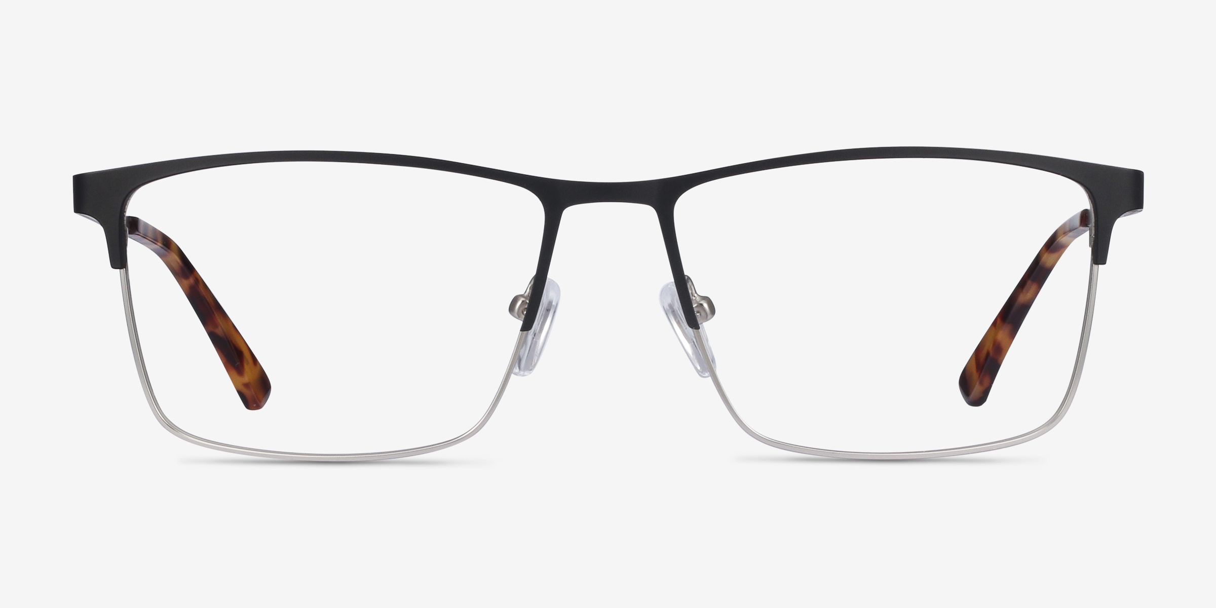 Edito Noir MétalMontures de lunettes de vue d'EyeBuyDirect, Vue de Face
