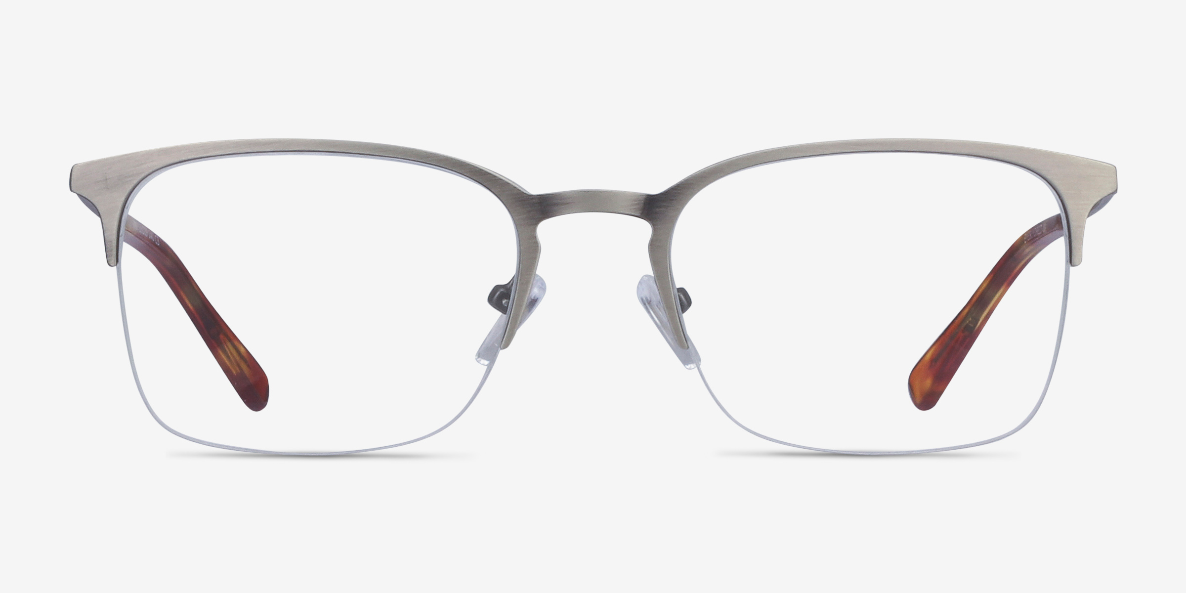 Vimy Gunmetal MétalMontures de lunettes de vue d'EyeBuyDirect, Vue de Face