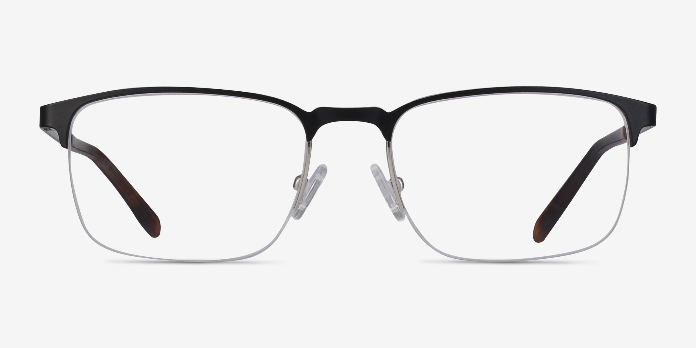 Valery Noir MétalMontures de lunettes de vue d'EyeBuyDirect, Vue de Face