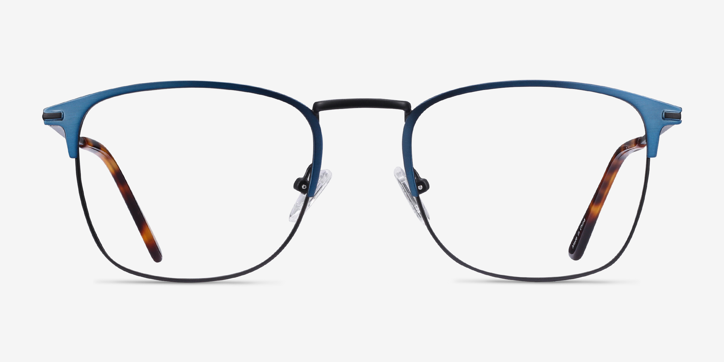 Poppy Navy Black MétalMontures de lunettes de vue d'EyeBuyDirect, Vue de Face