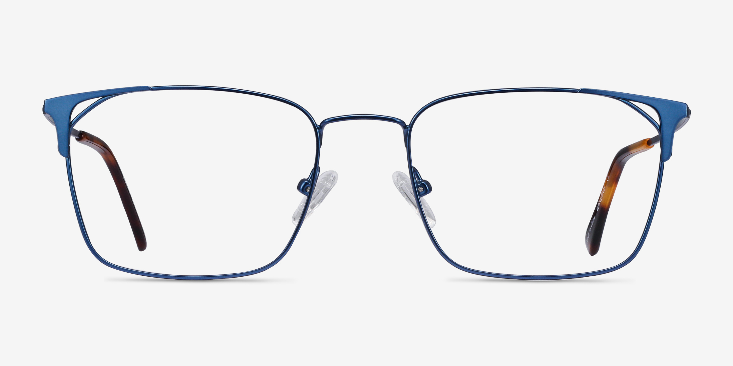 Emett Bleu MétalMontures de lunettes de vue d'EyeBuyDirect, Vue de Face