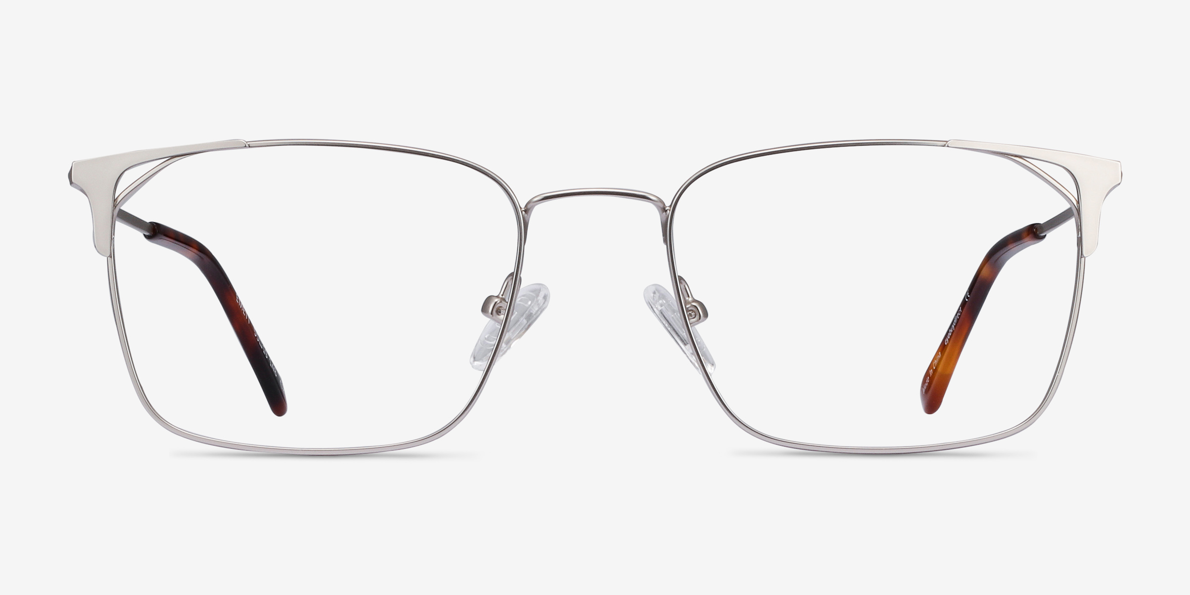 Emett Argenté MétalMontures de lunettes de vue d'EyeBuyDirect, Vue de Face