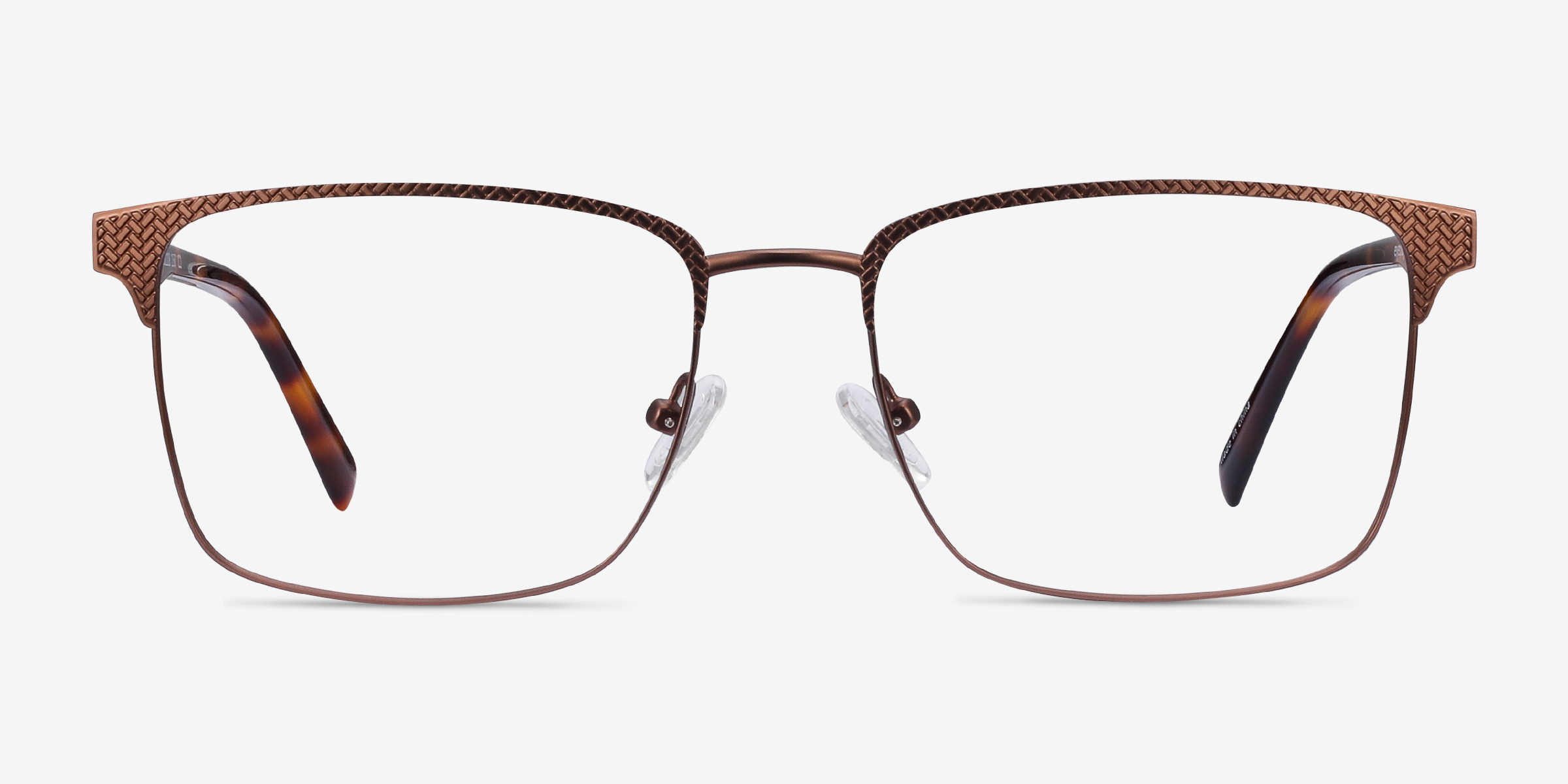 Capra Bronze Acetate-metalMontures de lunettes de vue d'EyeBuyDirect, Vue de Face