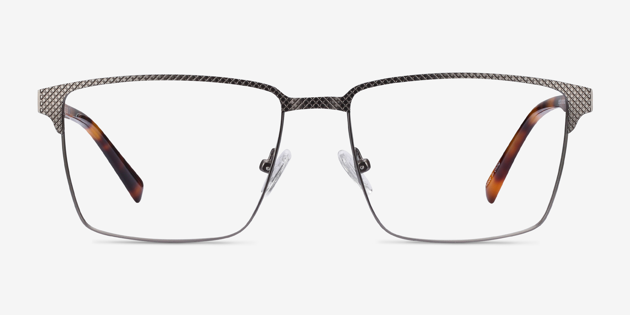 Douglas Gunmetal MétalMontures de lunettes de vue d'EyeBuyDirect, Vue de Face