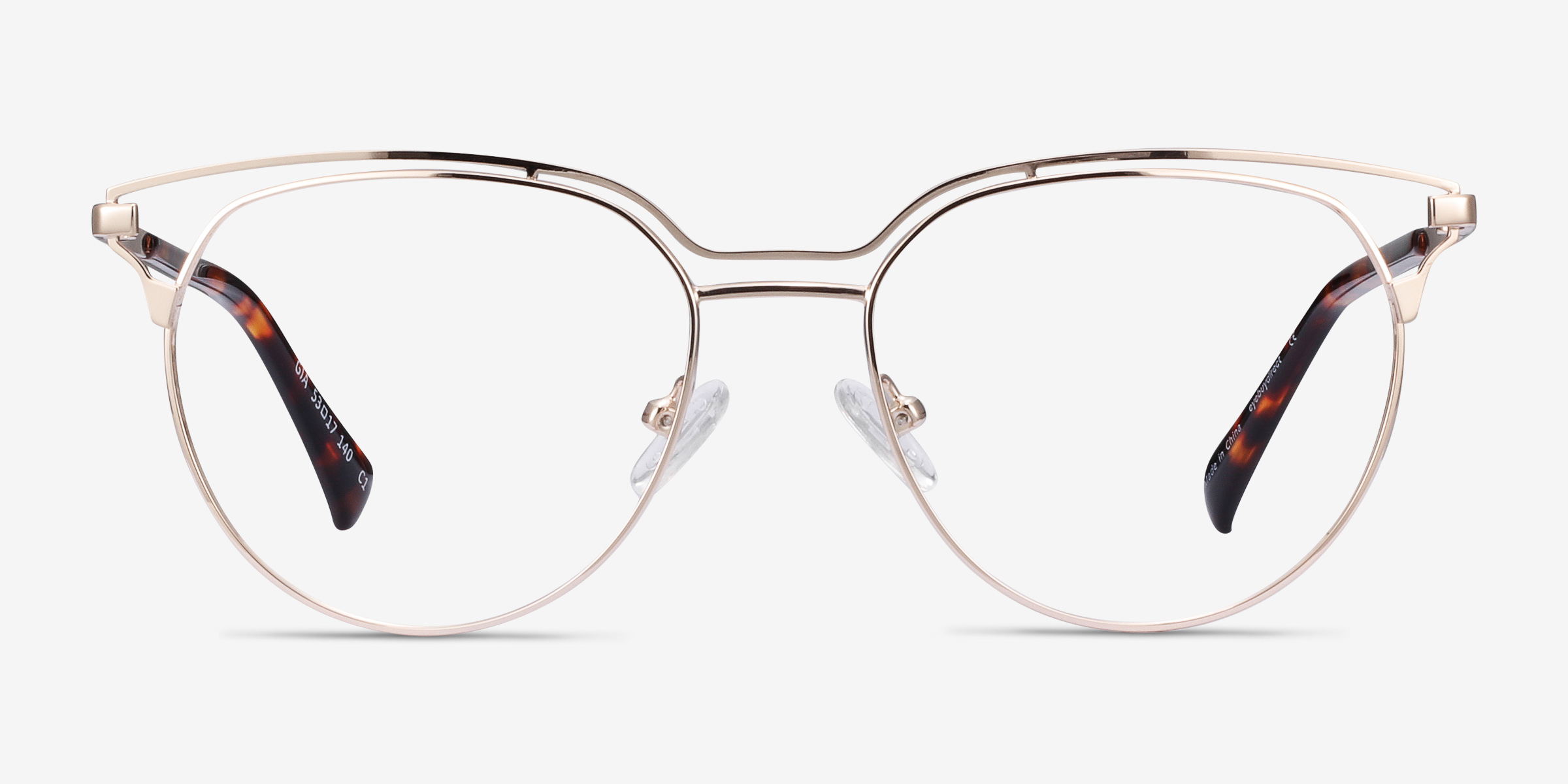 Gia Doré MétalMontures de lunettes de vue d'EyeBuyDirect, Vue de Face