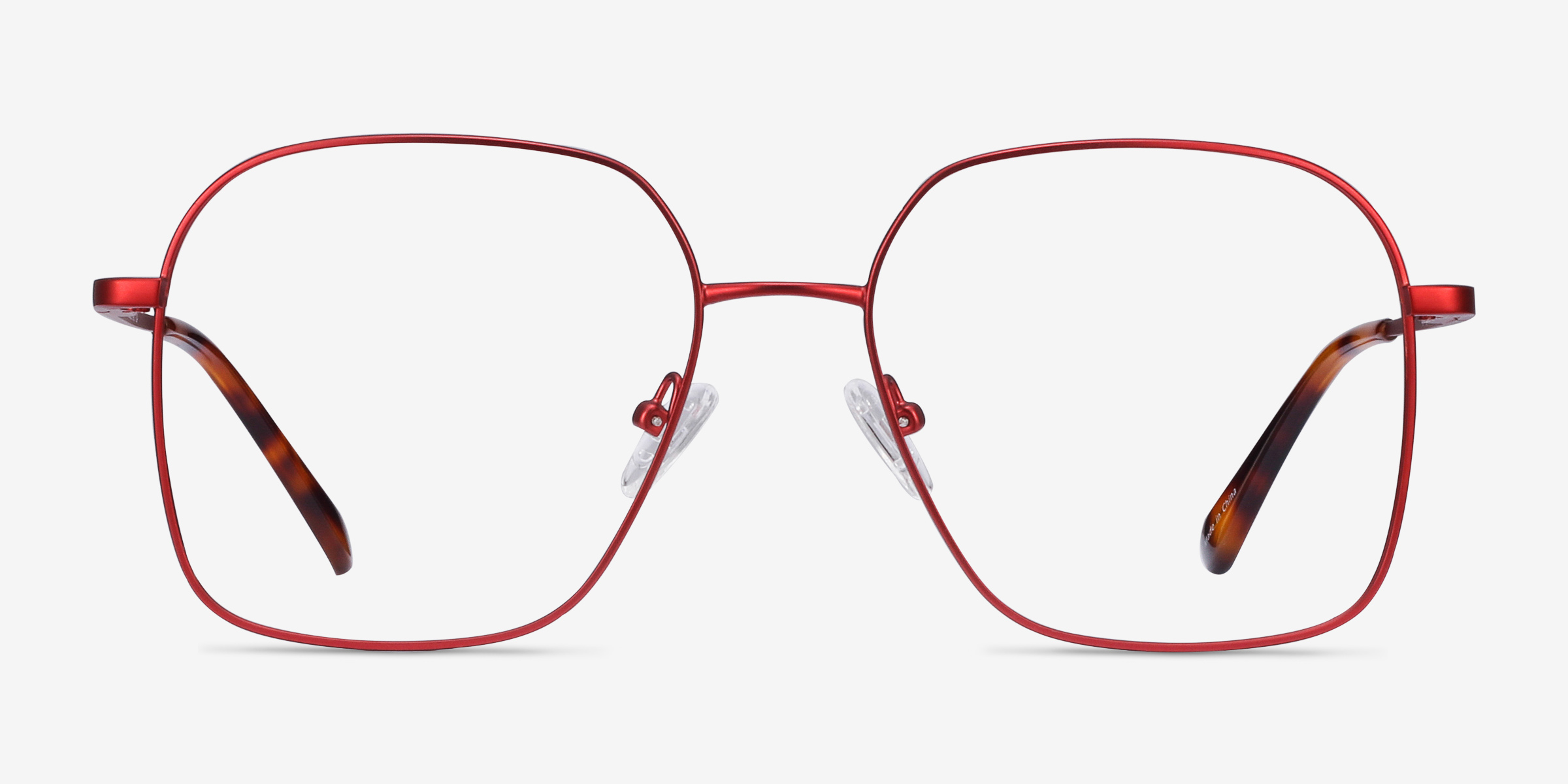 Roman Rouge MétalMontures de lunettes de vue d'EyeBuyDirect, Vue de Face