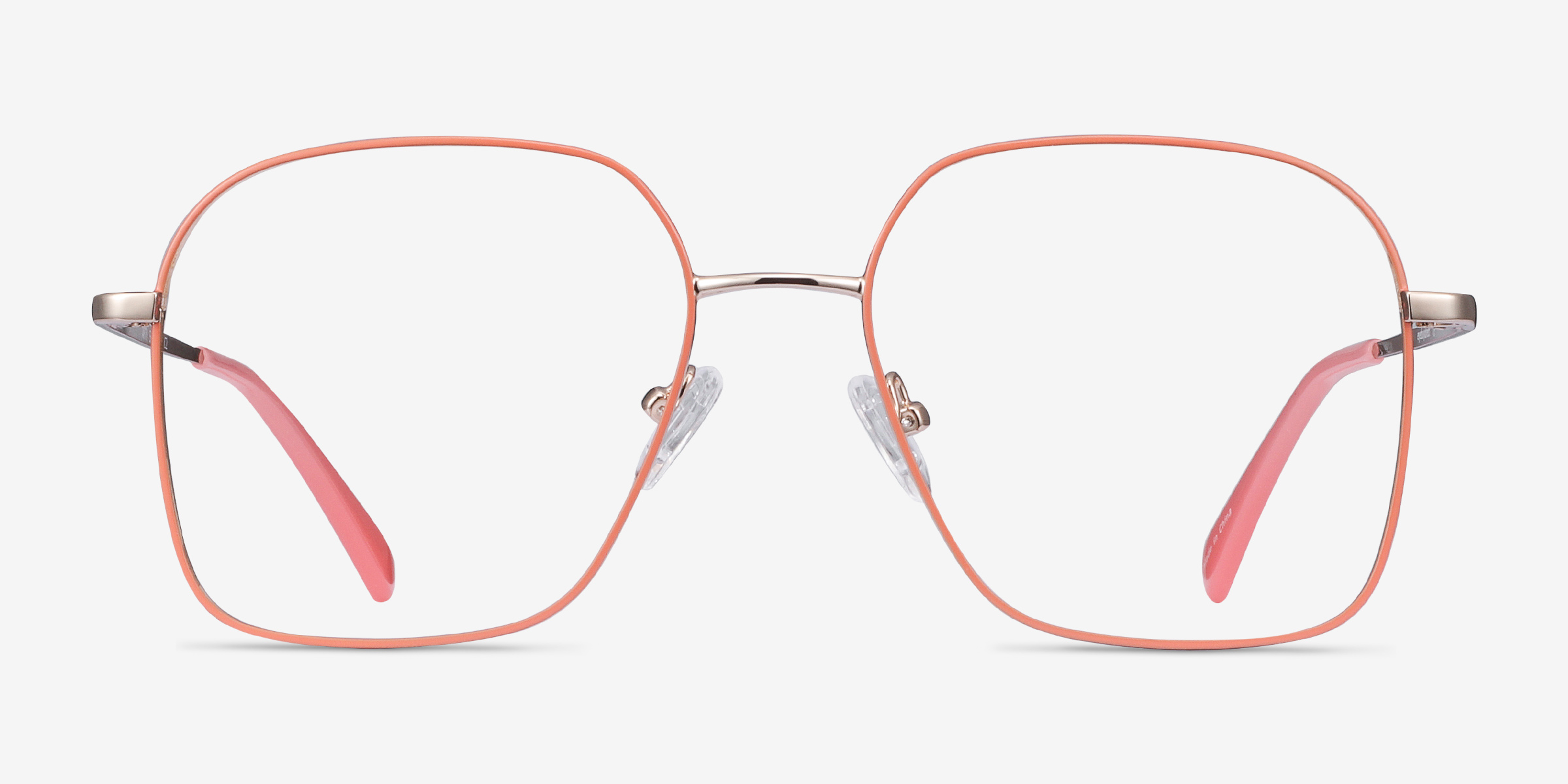 Arty Coral & Gold MétalMontures de lunettes de vue d'EyeBuyDirect, Vue de Face