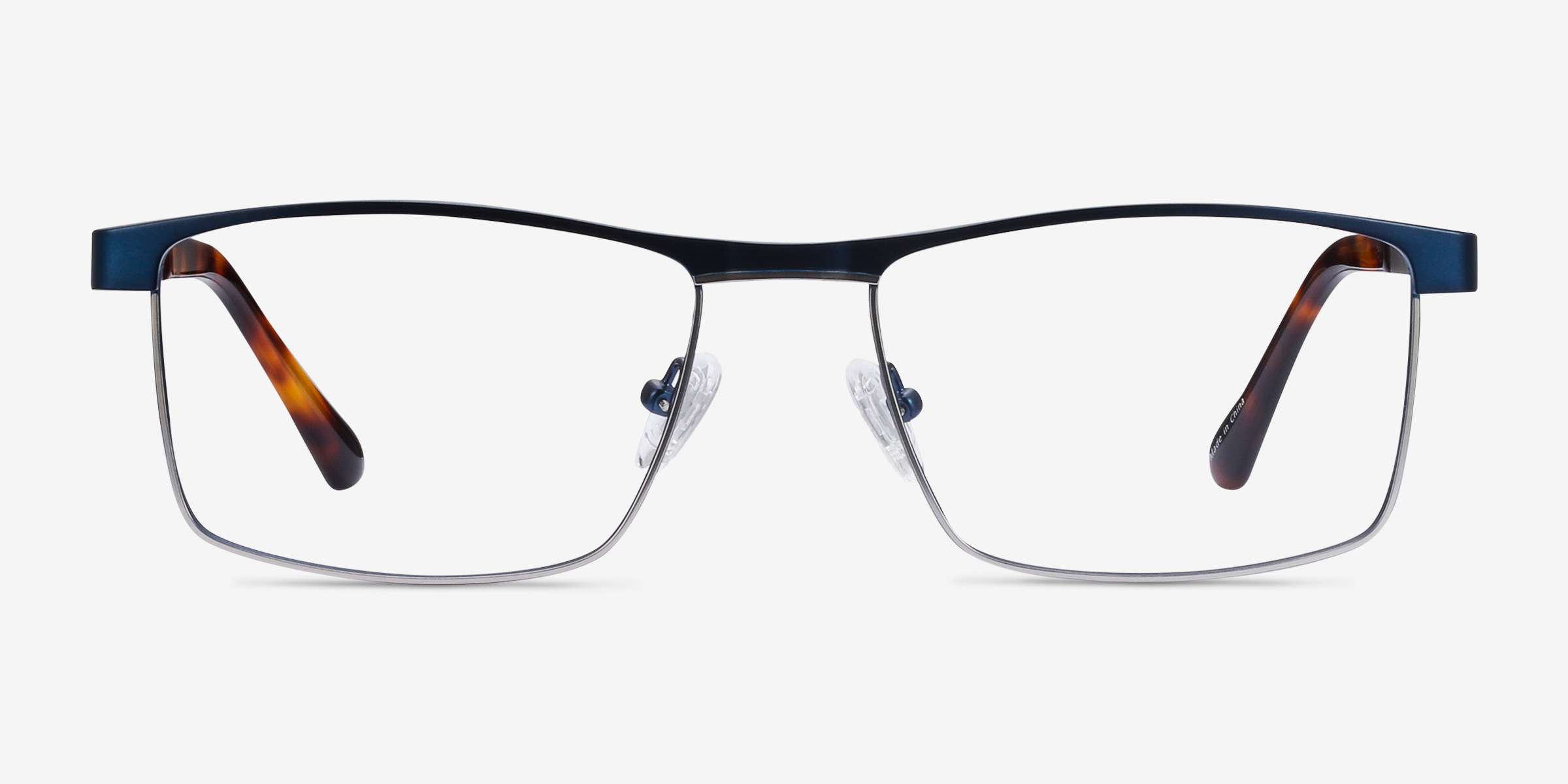 Julian Bleu MétalMontures de lunettes de vue d'EyeBuyDirect, Vue de Face