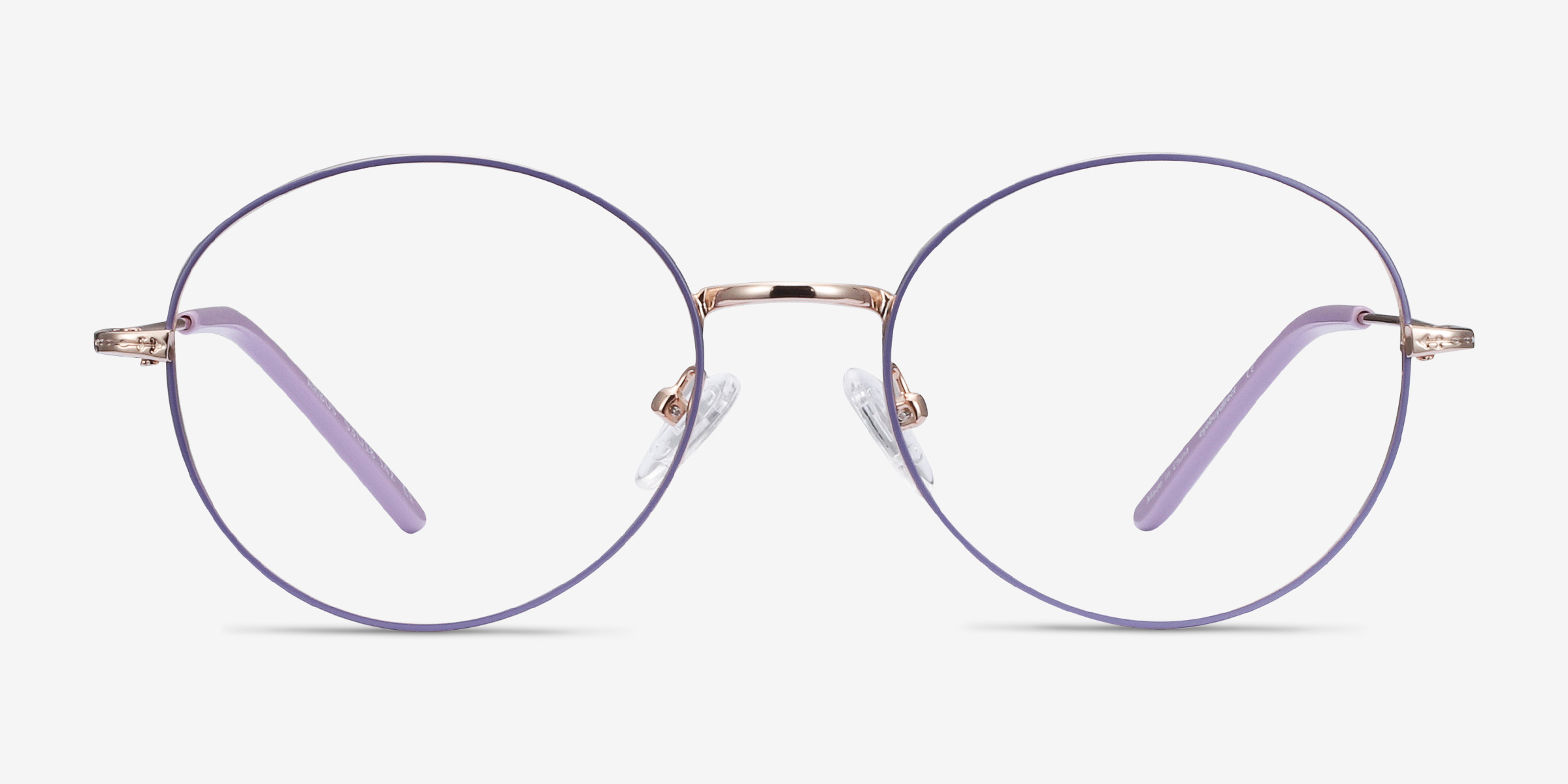 Arbus Purple & Gold MétalMontures de lunettes de vue d'EyeBuyDirect, Vue de Face