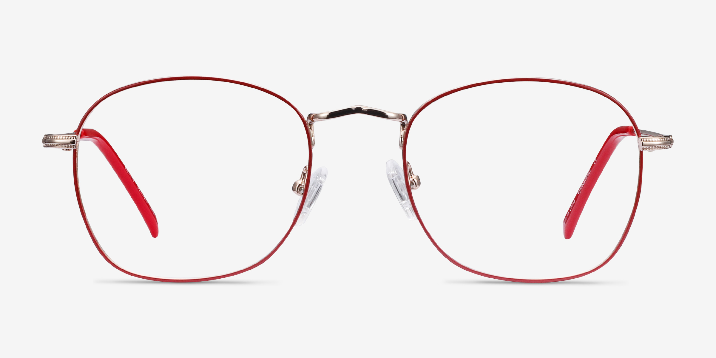 Keith Red & Gold MétalMontures de lunettes de vue d'EyeBuyDirect, Vue de Face