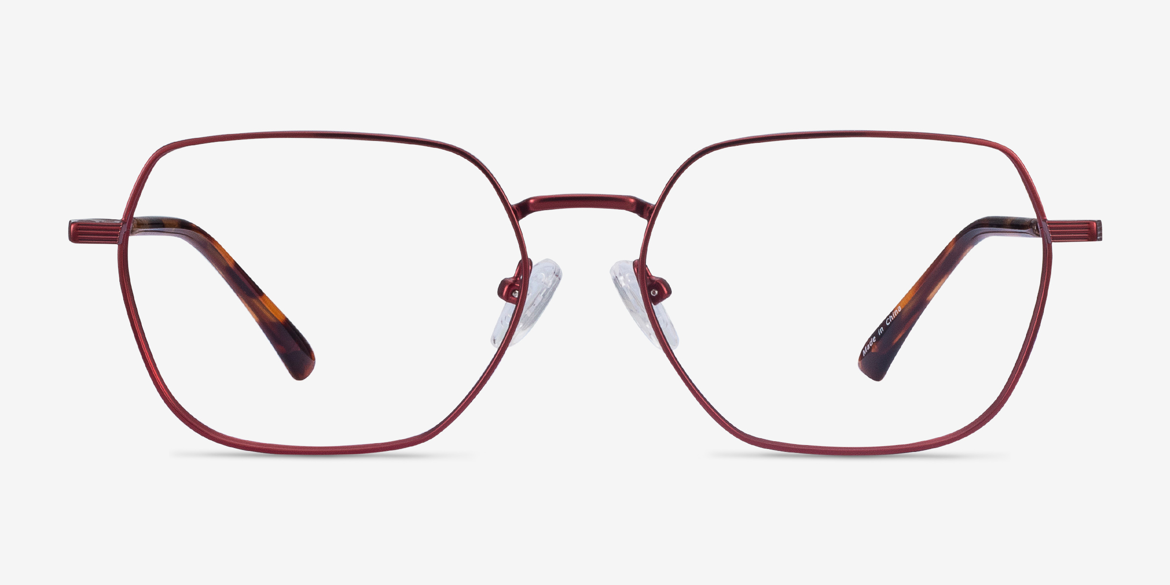 Marlow Rouge MétalMontures de lunettes de vue d'EyeBuyDirect, Vue de Face