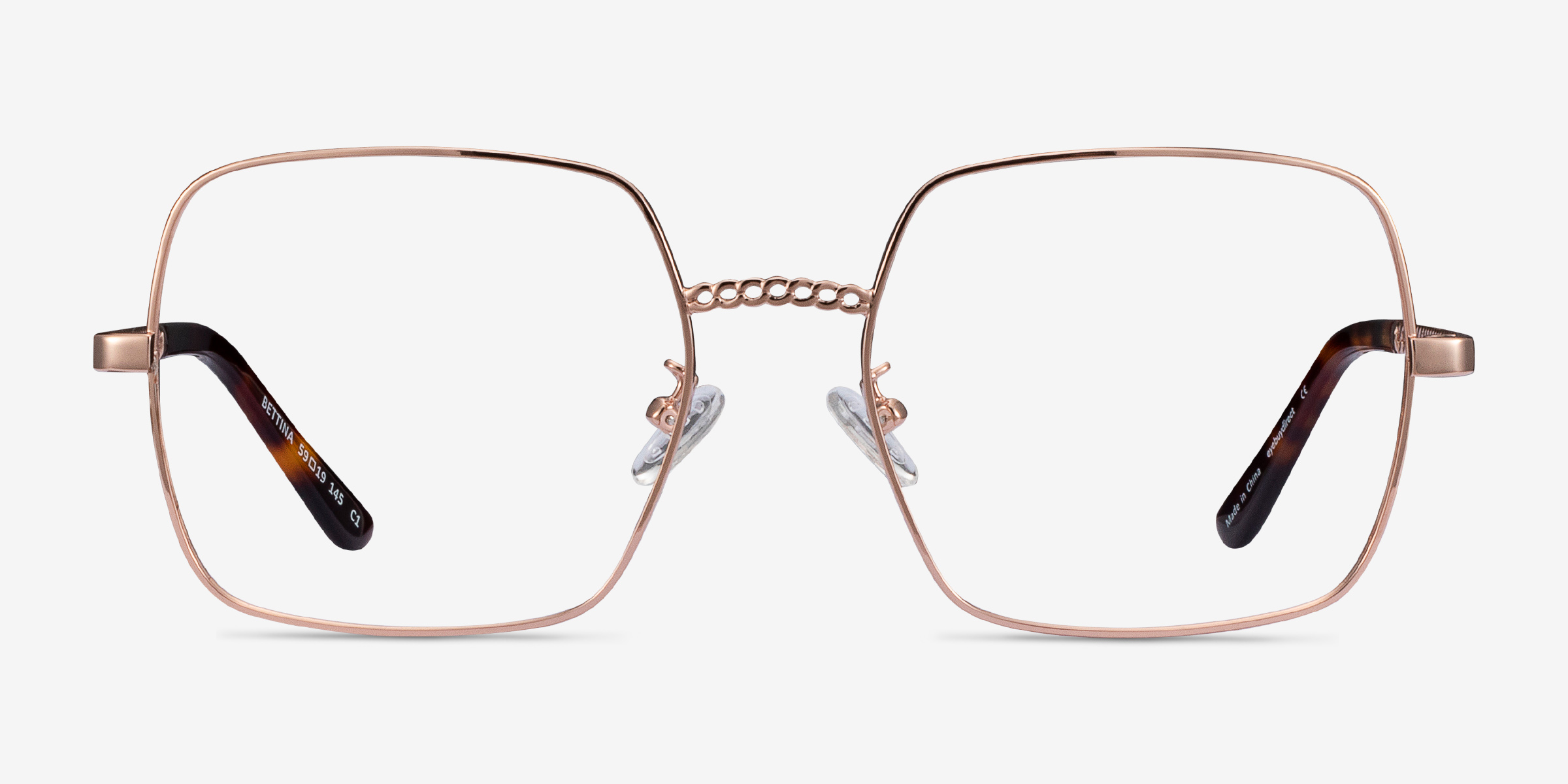 Bettina Or rose MétalMontures de lunettes de vue d'EyeBuyDirect, Vue de Face