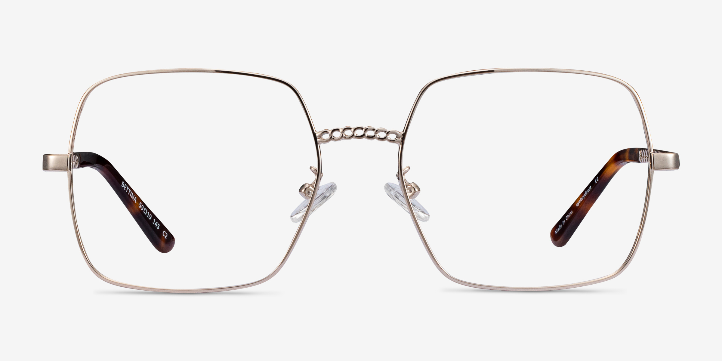 Bettina Argenté MétalMontures de lunettes de vue d'EyeBuyDirect, Vue de Face