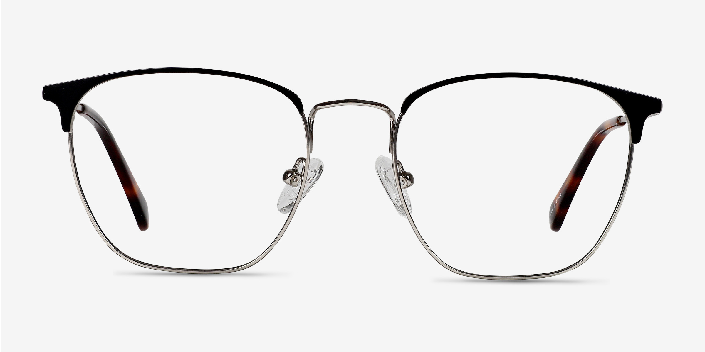 Codex Black Silver MétalMontures de lunettes de vue d'EyeBuyDirect, Vue de Face