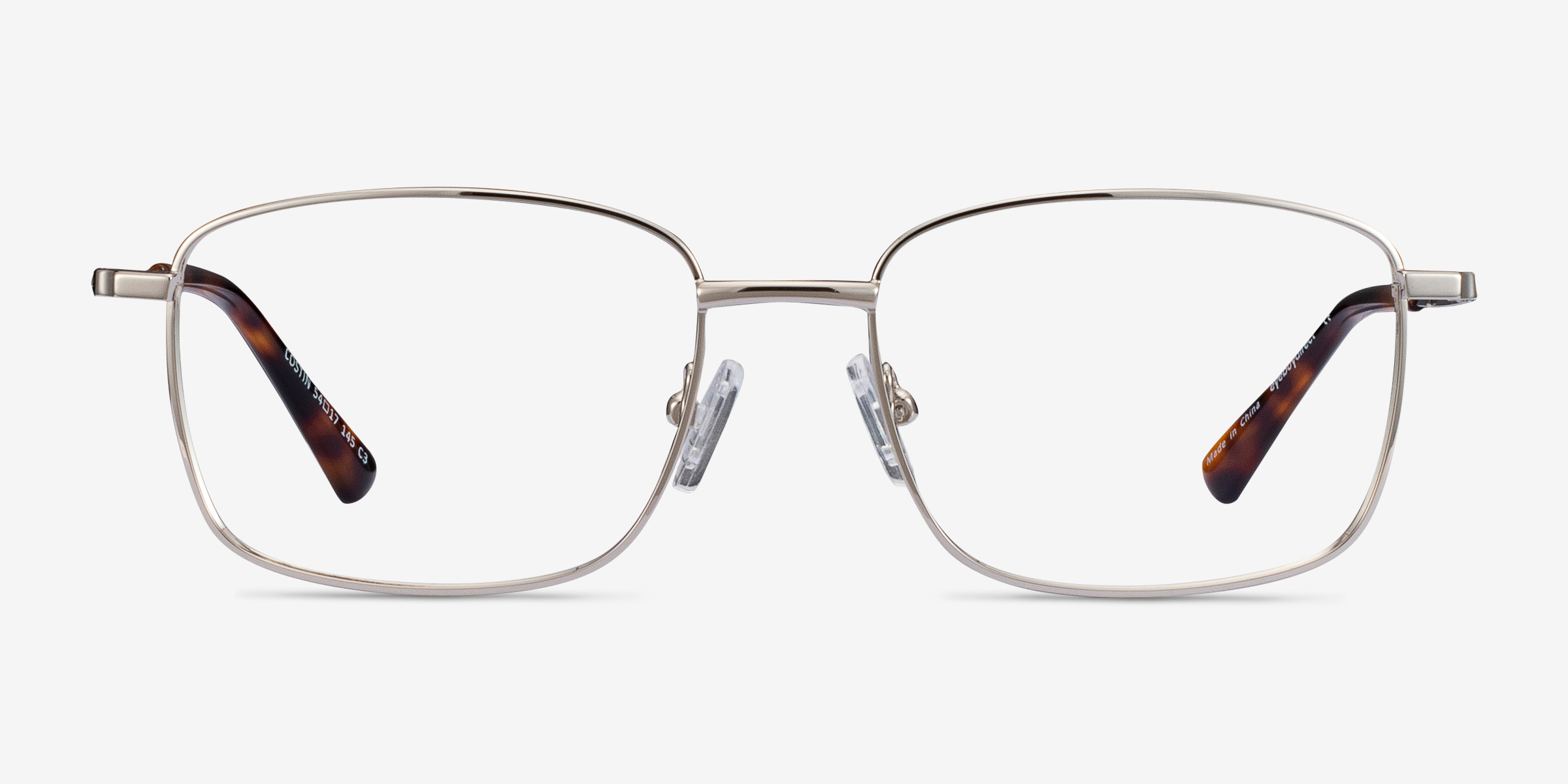 Costin Argenté MétalMontures de lunettes de vue d'EyeBuyDirect, Vue de Face