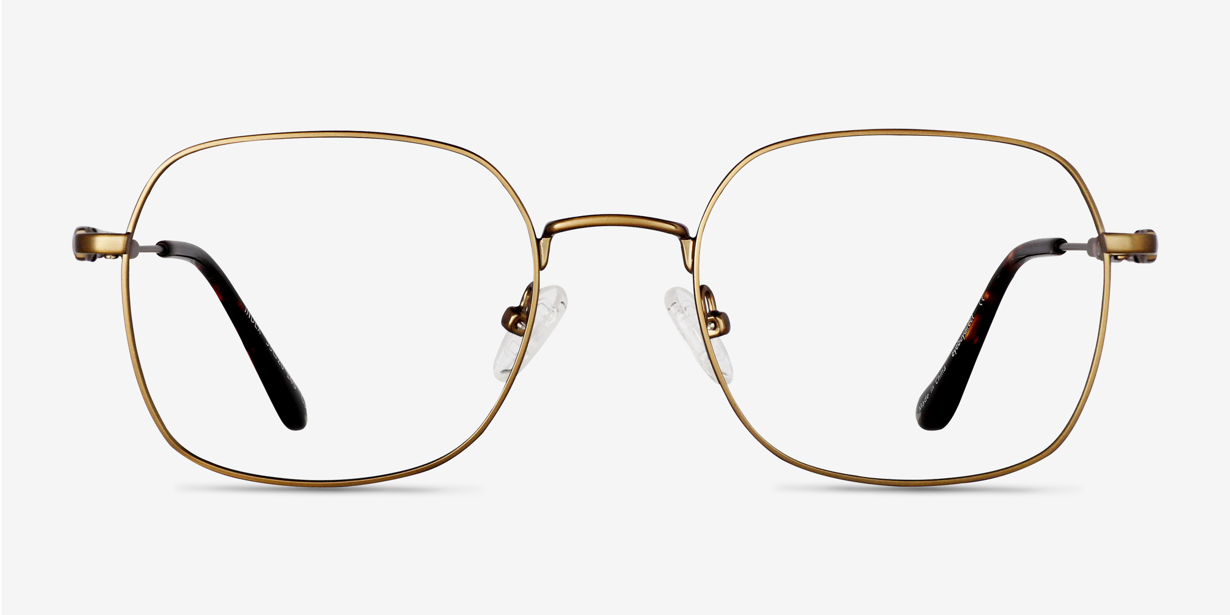 Index Bronze Tortoise MétalMontures de lunettes de vue d'EyeBuyDirect, Vue de Face
