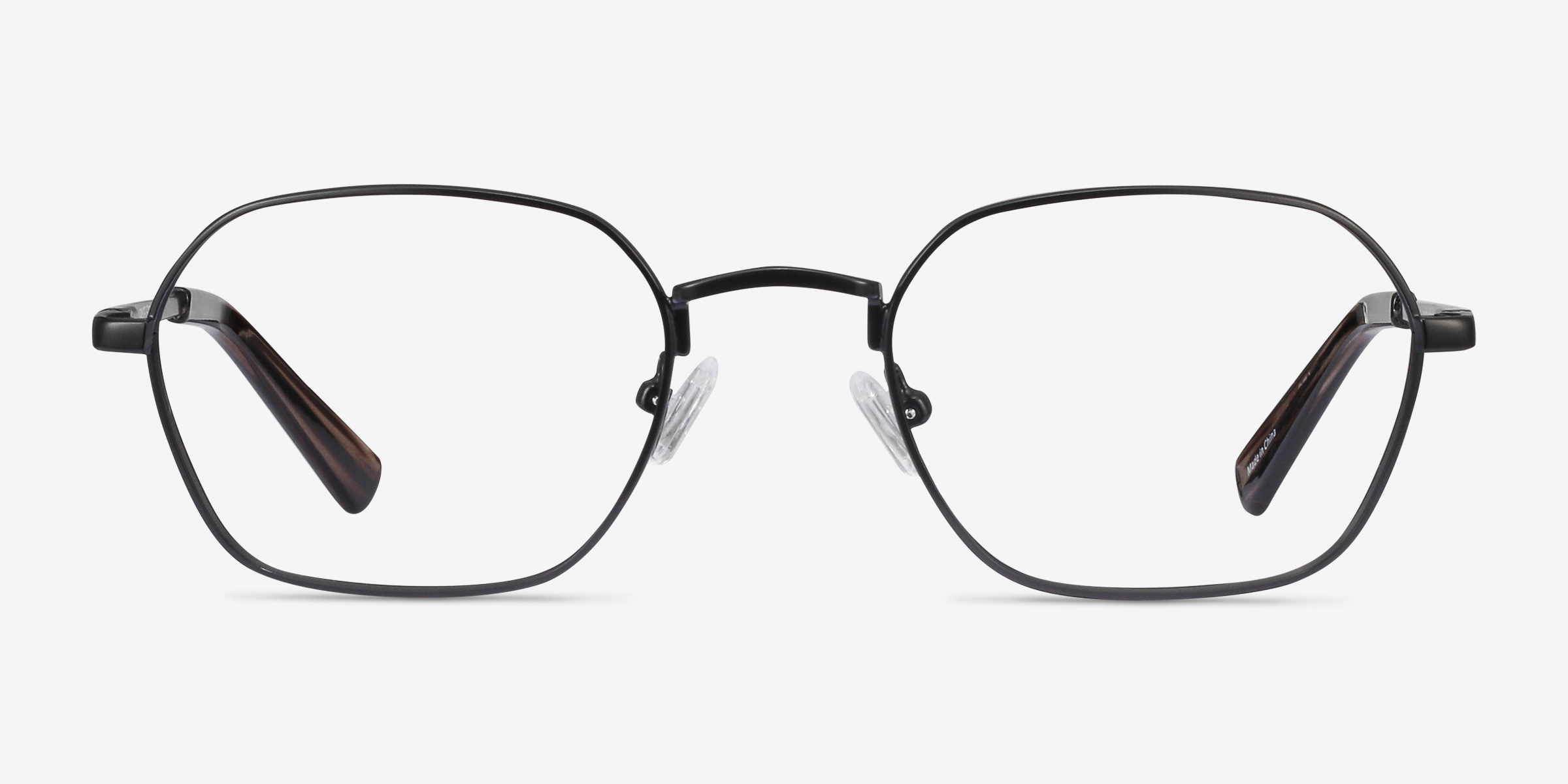 Space Matte Black MétalMontures de lunettes de vue d'EyeBuyDirect, Vue de Face