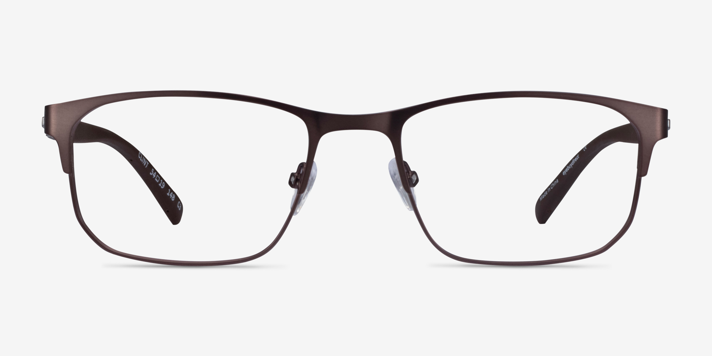 Clint Brun MétalMontures de lunettes de vue d'EyeBuyDirect, Vue de Face