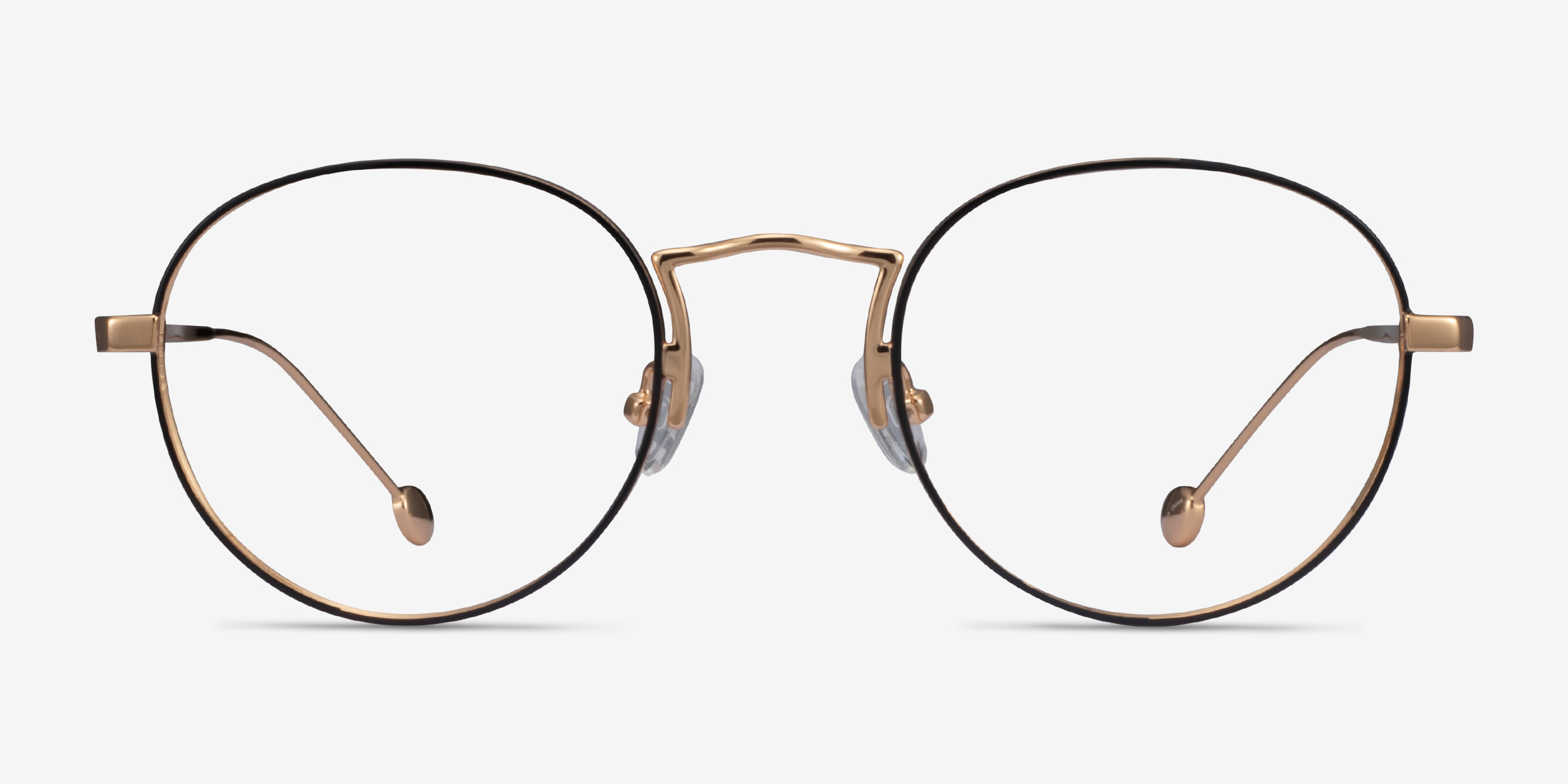 Ring Black  Gold MétalMontures de lunettes de vue d'EyeBuyDirect, Vue de Face