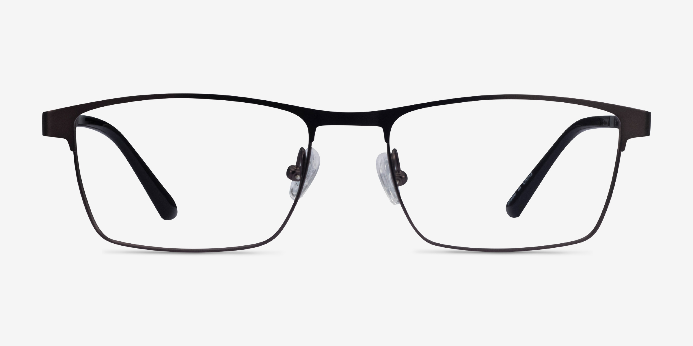 Davis Noir Plastic-metalMontures de lunettes de vue d'EyeBuyDirect, Vue de Face