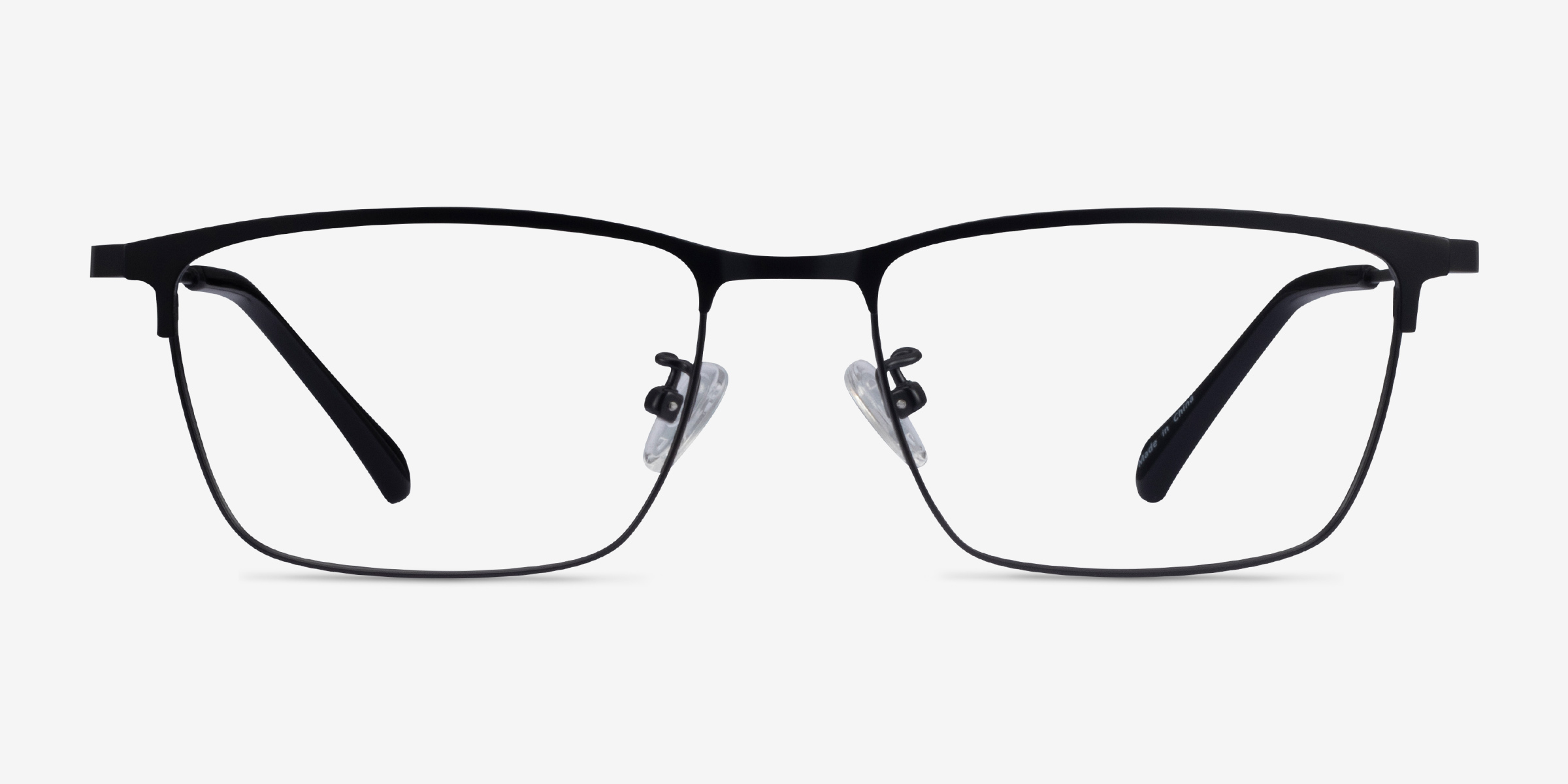 Ipsum Noir MétalMontures de lunettes de vue d'EyeBuyDirect, Vue de Face