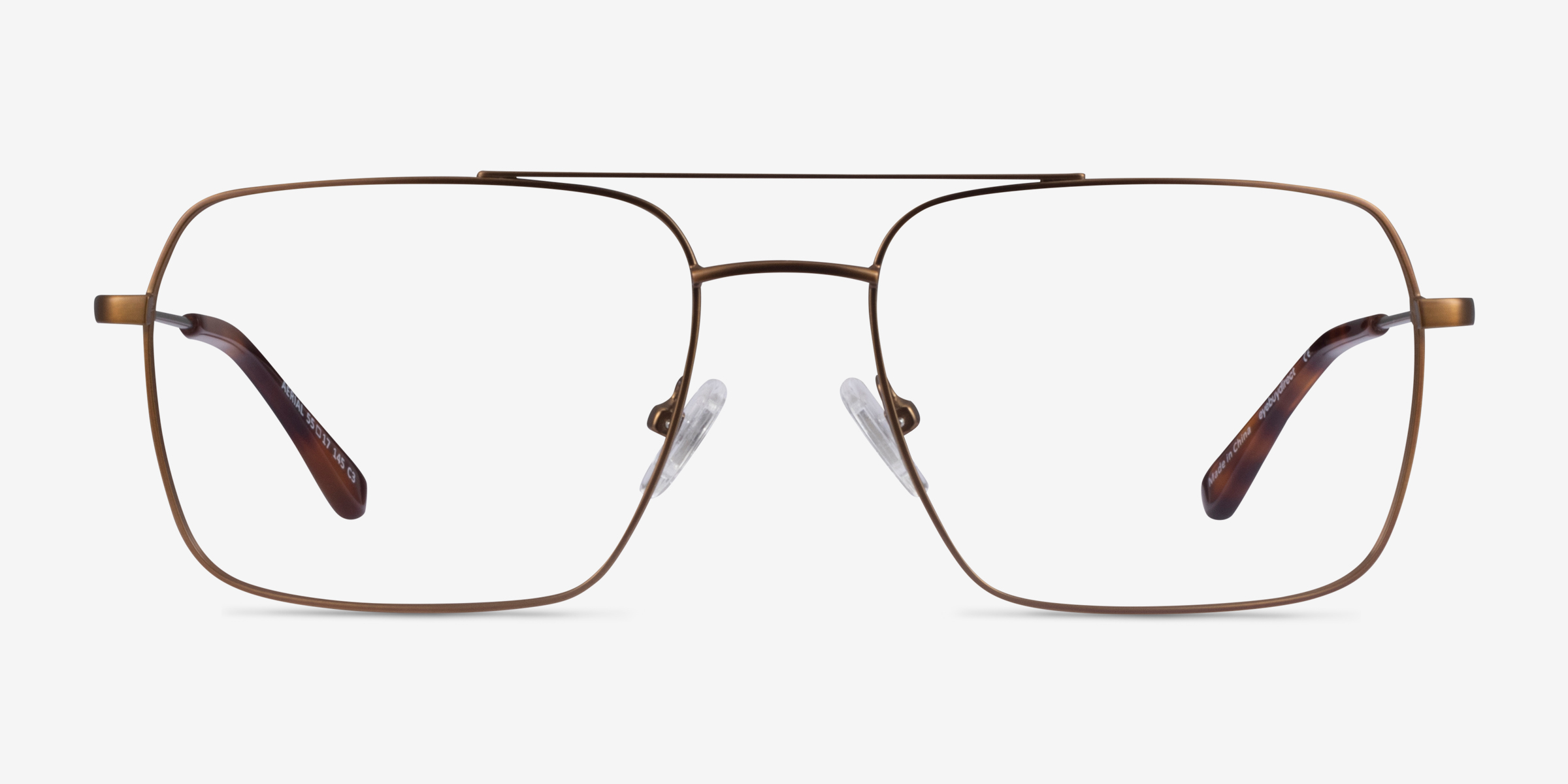 Aerial Bronze MétalMontures de lunettes de vue d'EyeBuyDirect, Vue de Face