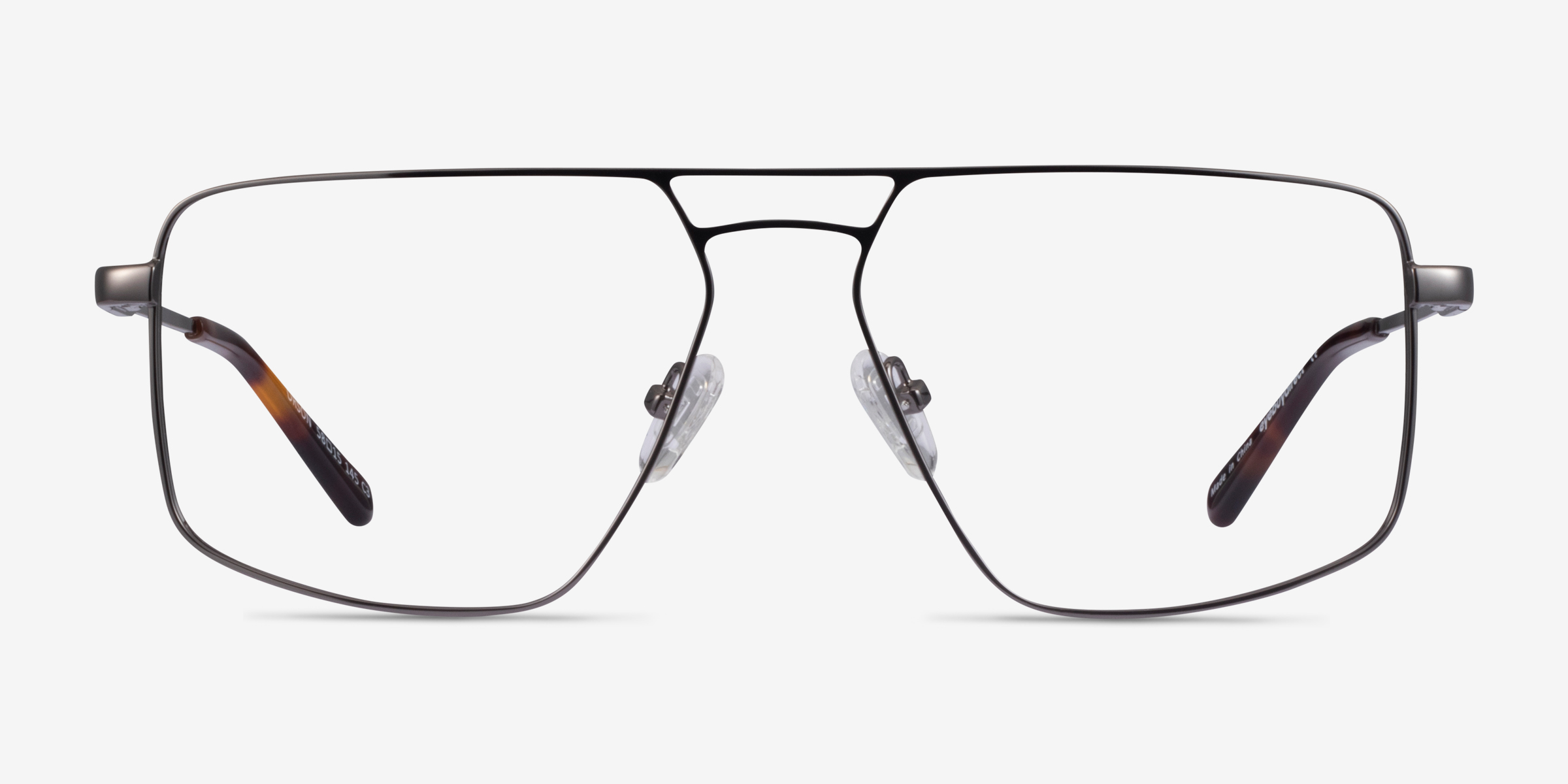 Orson Dark Gunmetal MétalMontures de lunettes de vue d'EyeBuyDirect, Vue de Face