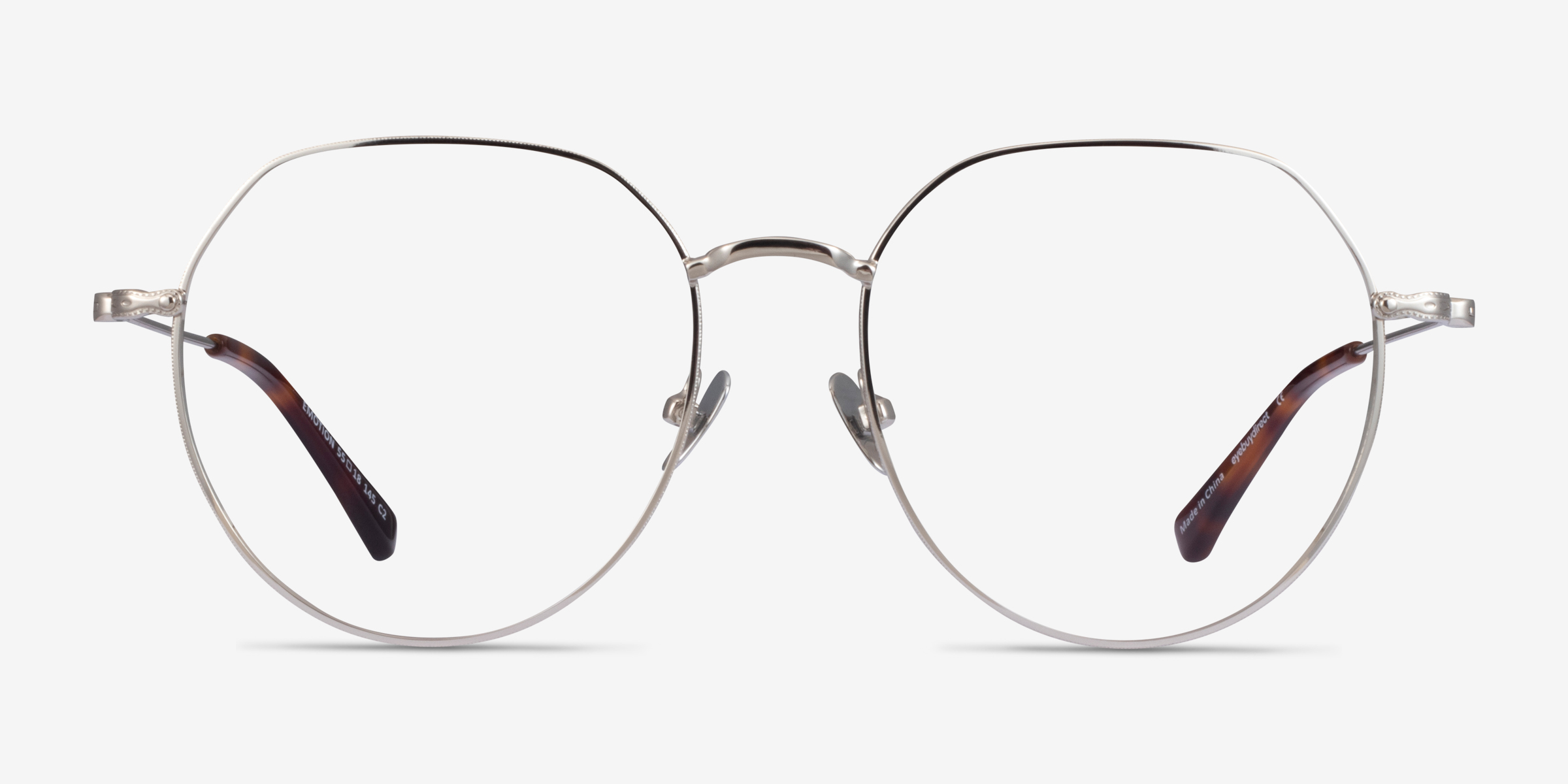 Emotion Argenté MétalMontures de lunettes de vue d'EyeBuyDirect, Vue de Face