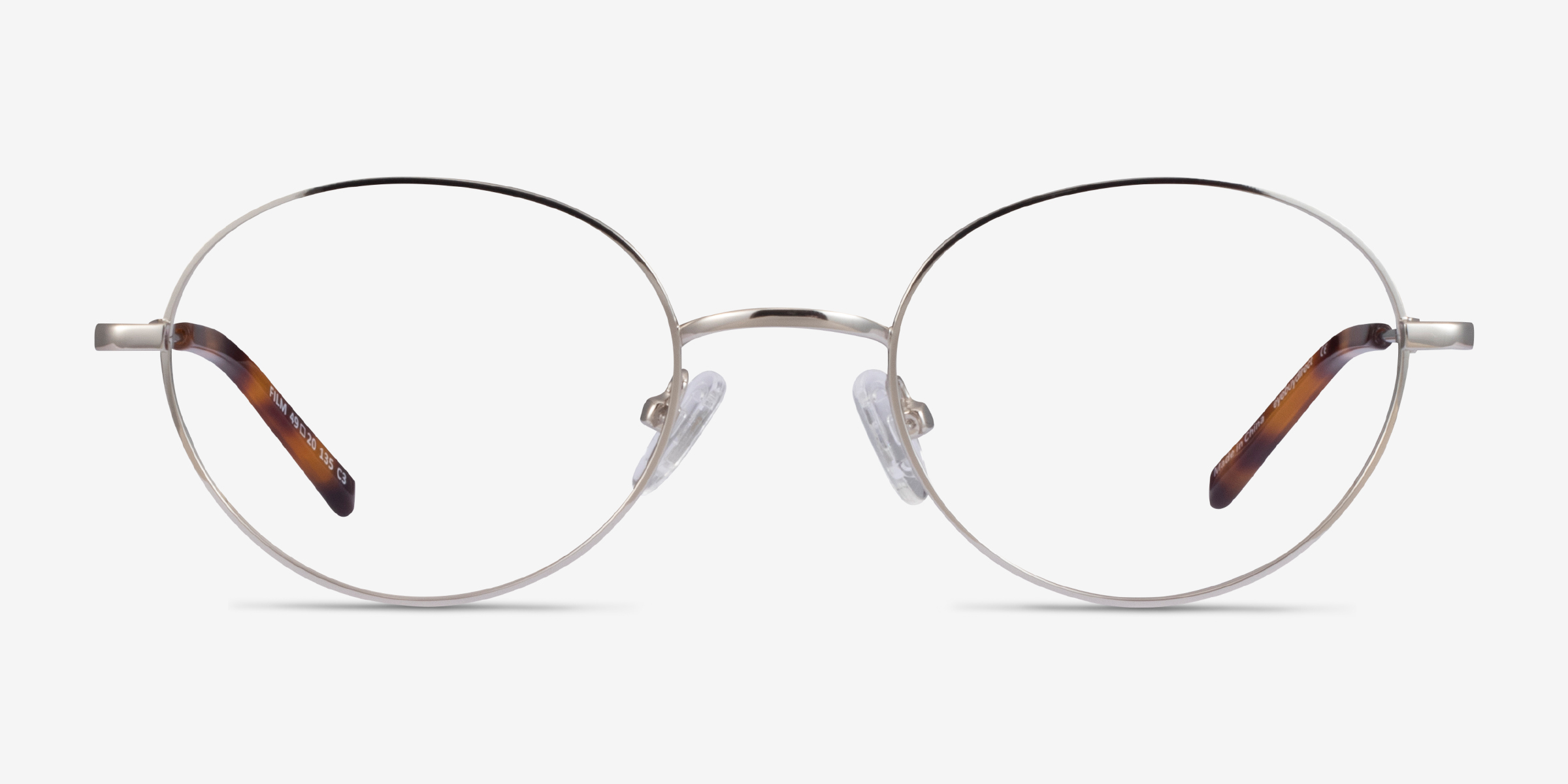 Film Argenté MétalMontures de lunettes de vue d'EyeBuyDirect, Vue de Face