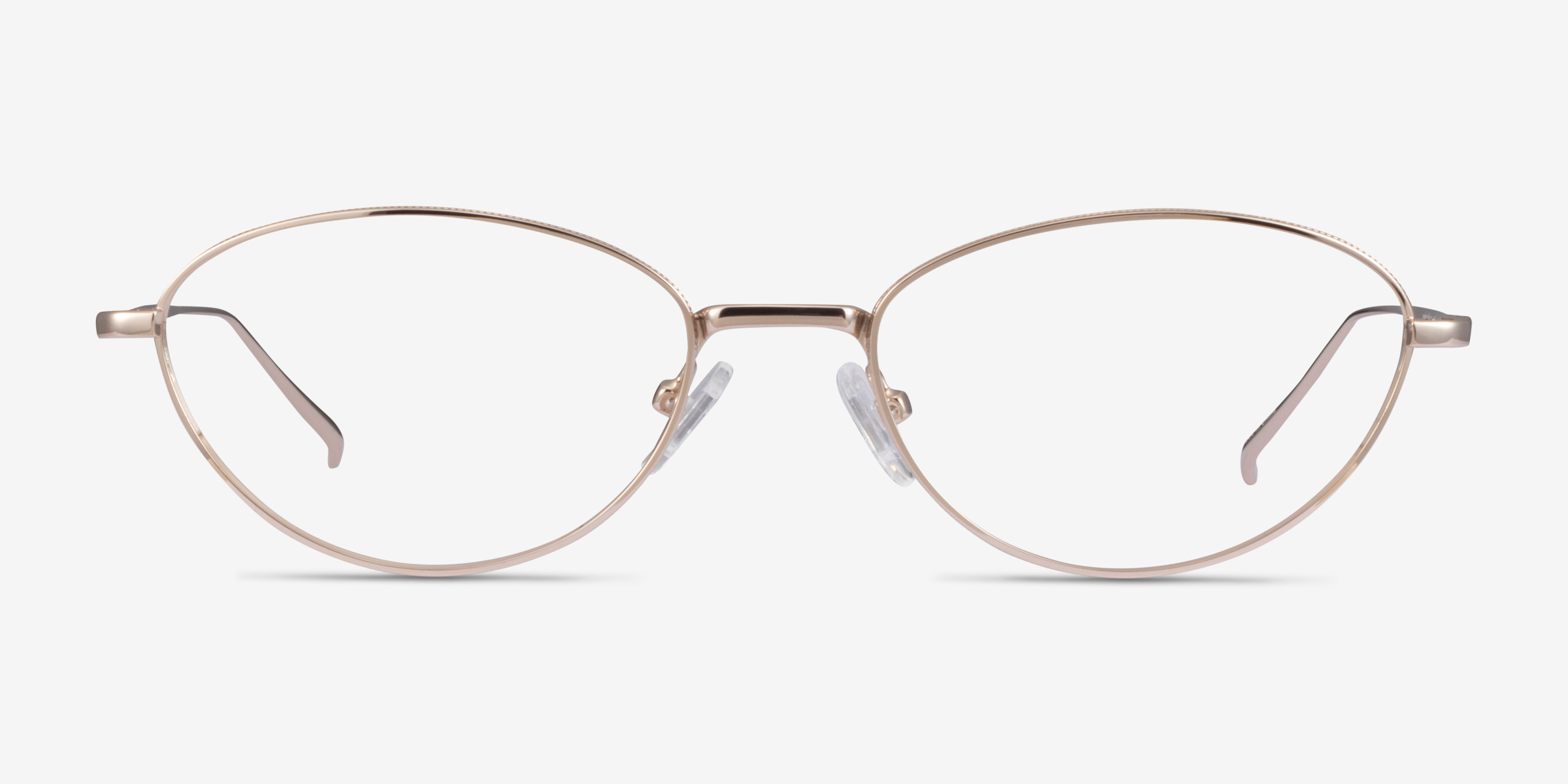 Feather Doré MétalMontures de lunettes de vue d'EyeBuyDirect, Vue de Face