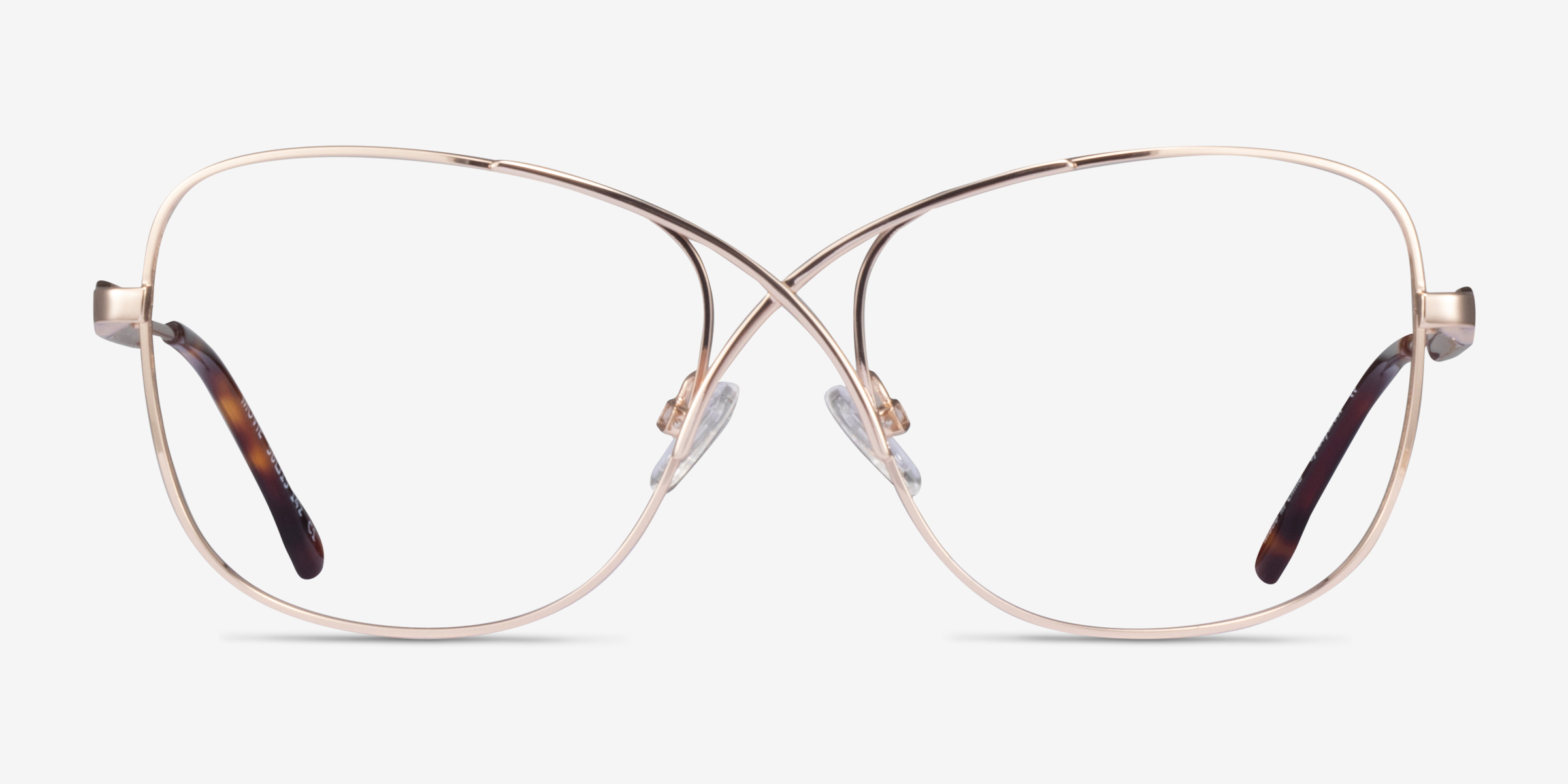 Movie Doré MétalMontures de lunettes de vue d'EyeBuyDirect, Vue de Face