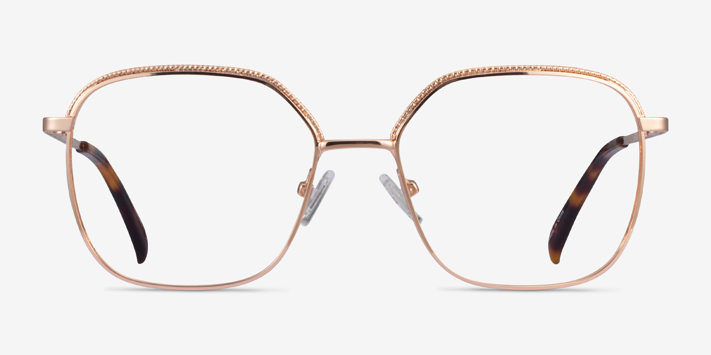 Chai Or rose MétalMontures de lunettes de vue d'EyeBuyDirect, Vue de Face