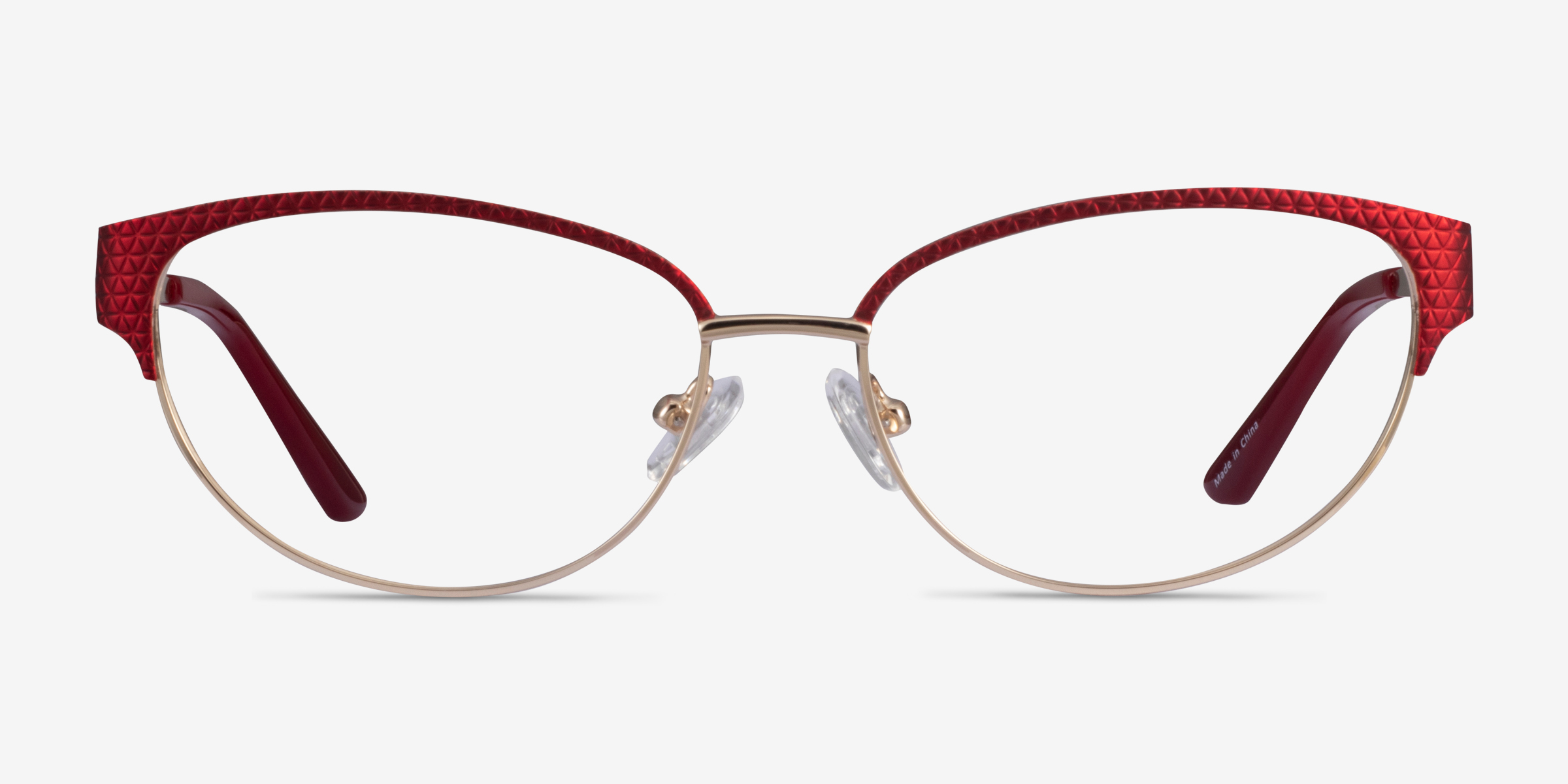Experience Red Gold MétalMontures de lunettes de vue d'EyeBuyDirect, Vue de Face