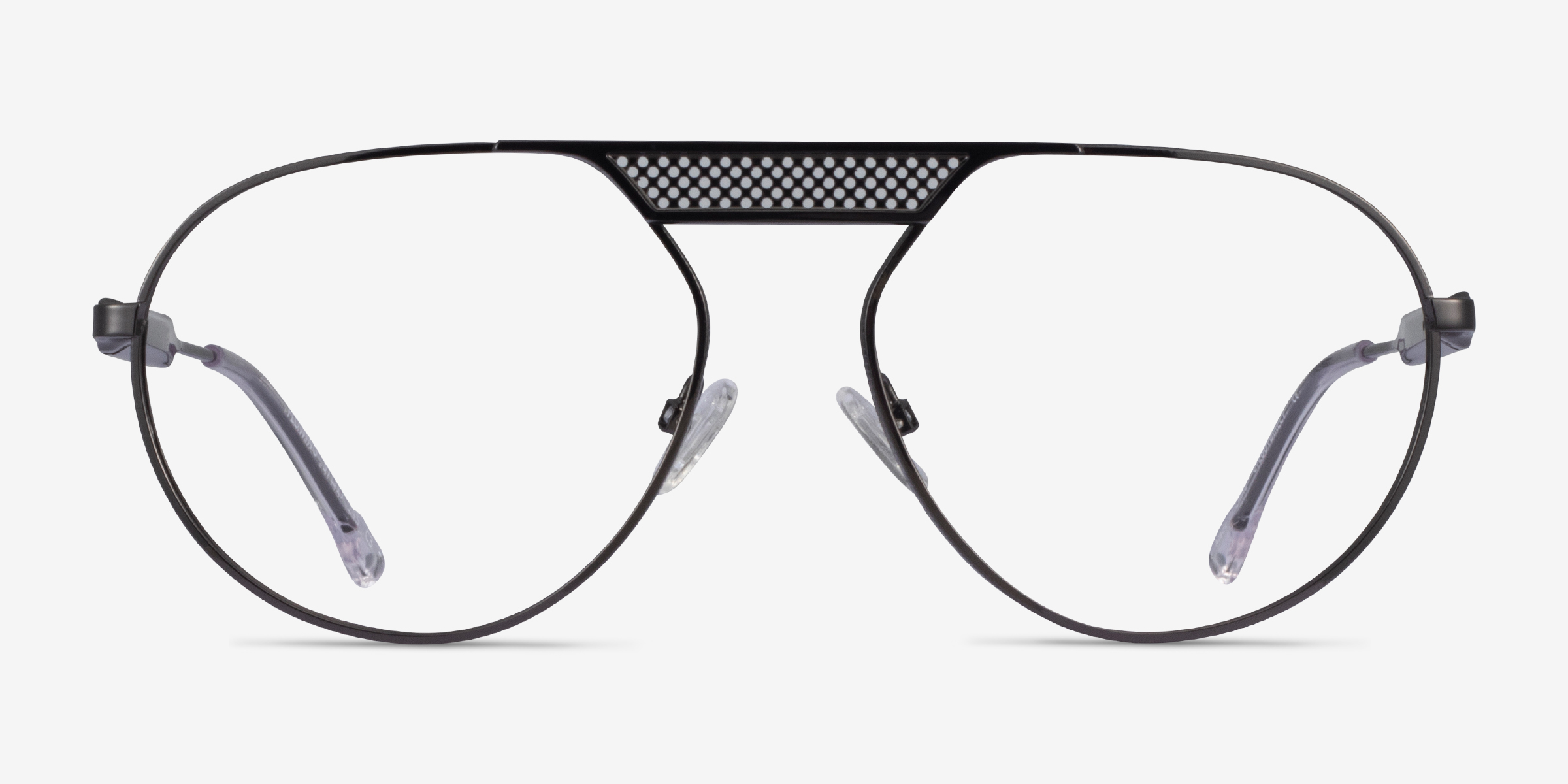 Flowing Gunmetal MétalMontures de lunettes de vue d'EyeBuyDirect, Vue de Face