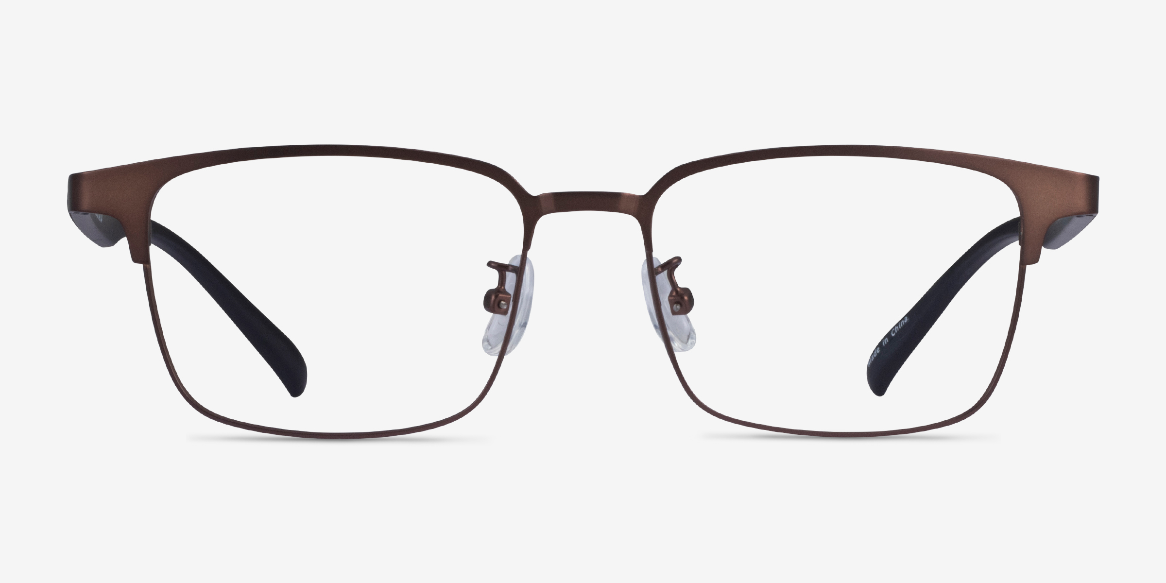 Jimy Matte Coffee Black PlastiqueMontures de lunettes de vue d'EyeBuyDirect, Vue de Face