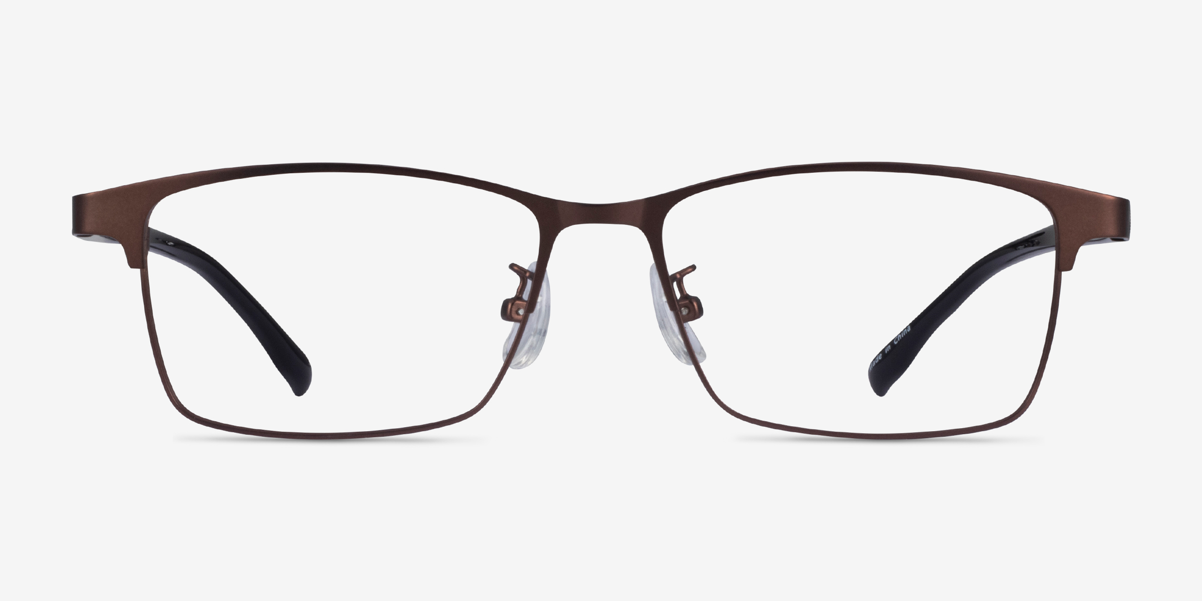 Globe Matte Coffee Black MétalMontures de lunettes de vue d'EyeBuyDirect, Vue de Face