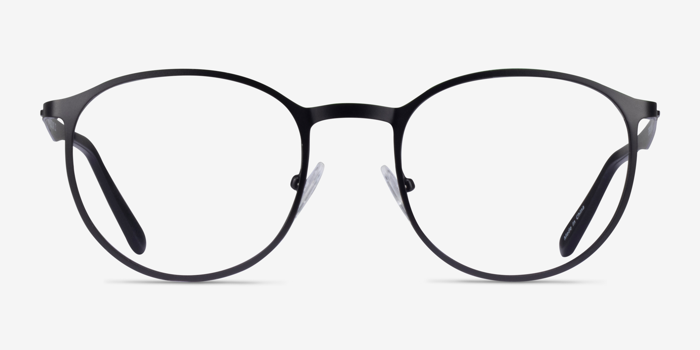 Gondola Matte Black Green MétalMontures de lunettes de vue d'EyeBuyDirect, Vue de Face