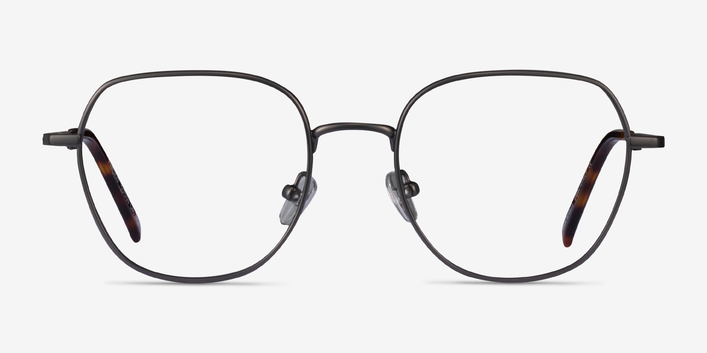 Pimlico Matte Gunmetal MétalMontures de lunettes de vue d'EyeBuyDirect, Vue de Face