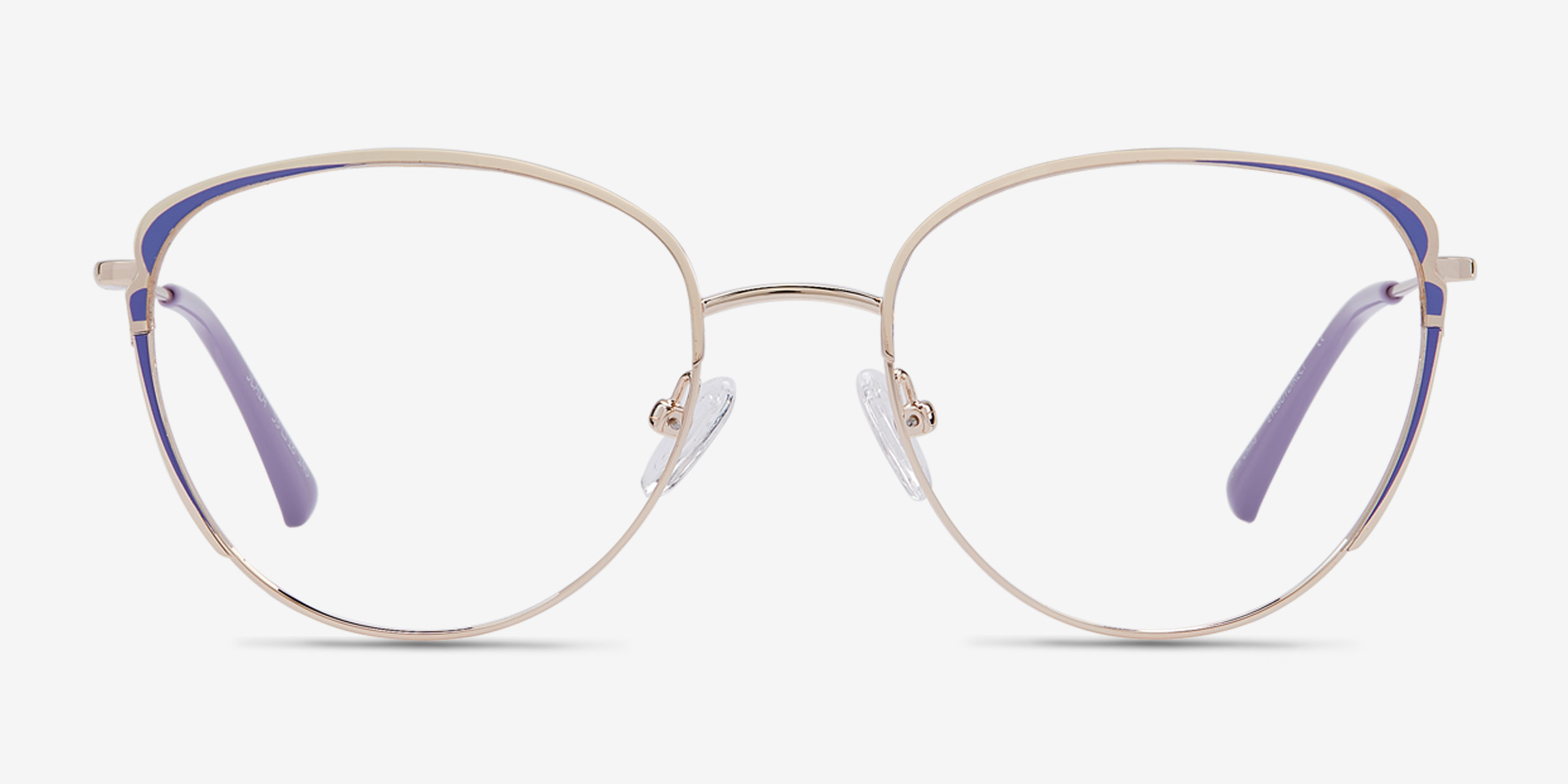 Scala Gold Purple MétalMontures de lunettes de vue d'EyeBuyDirect, Vue de Face