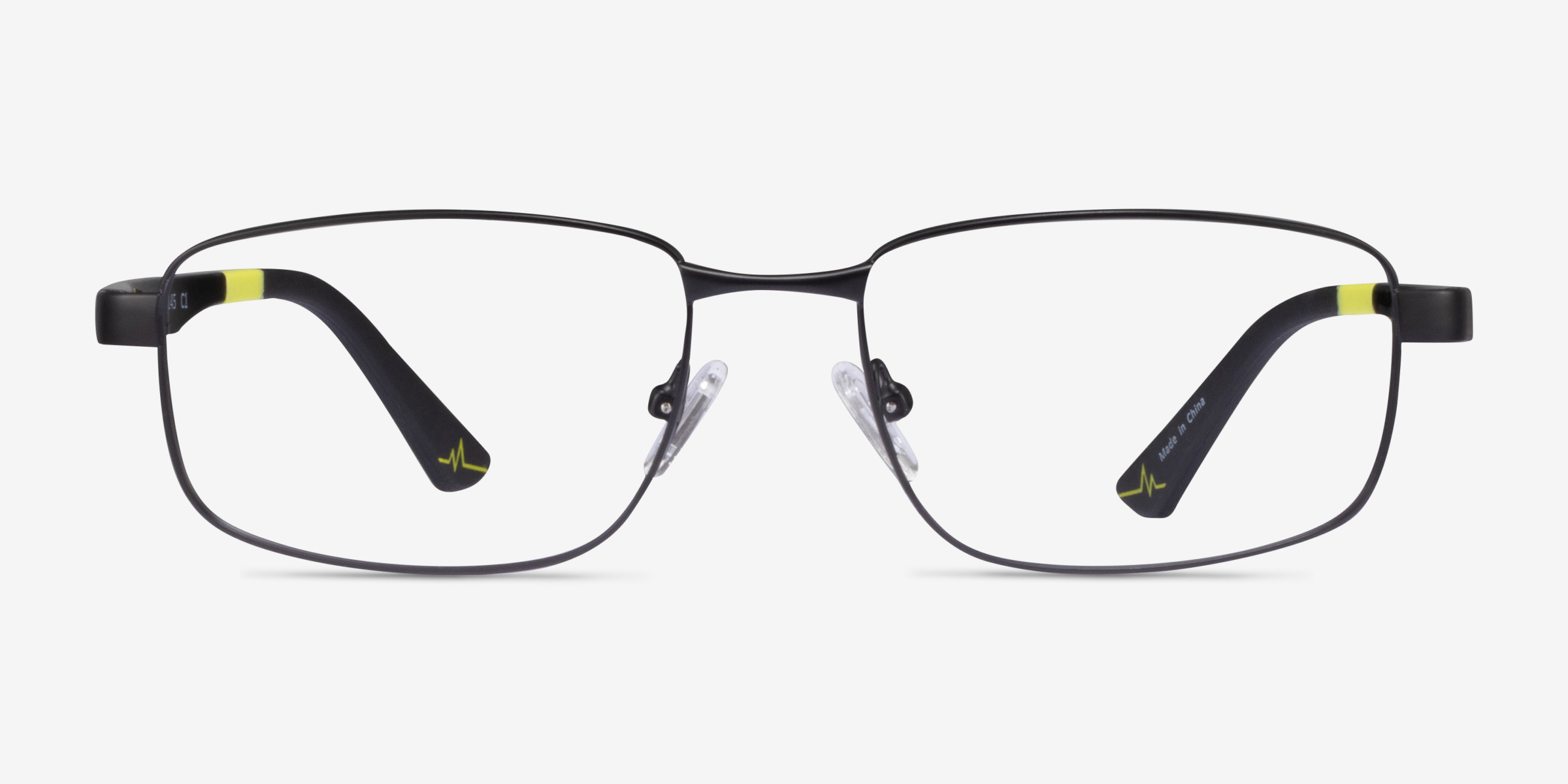 Entropy Matte Black MétalMontures de lunettes de vue d'EyeBuyDirect, Vue de Face