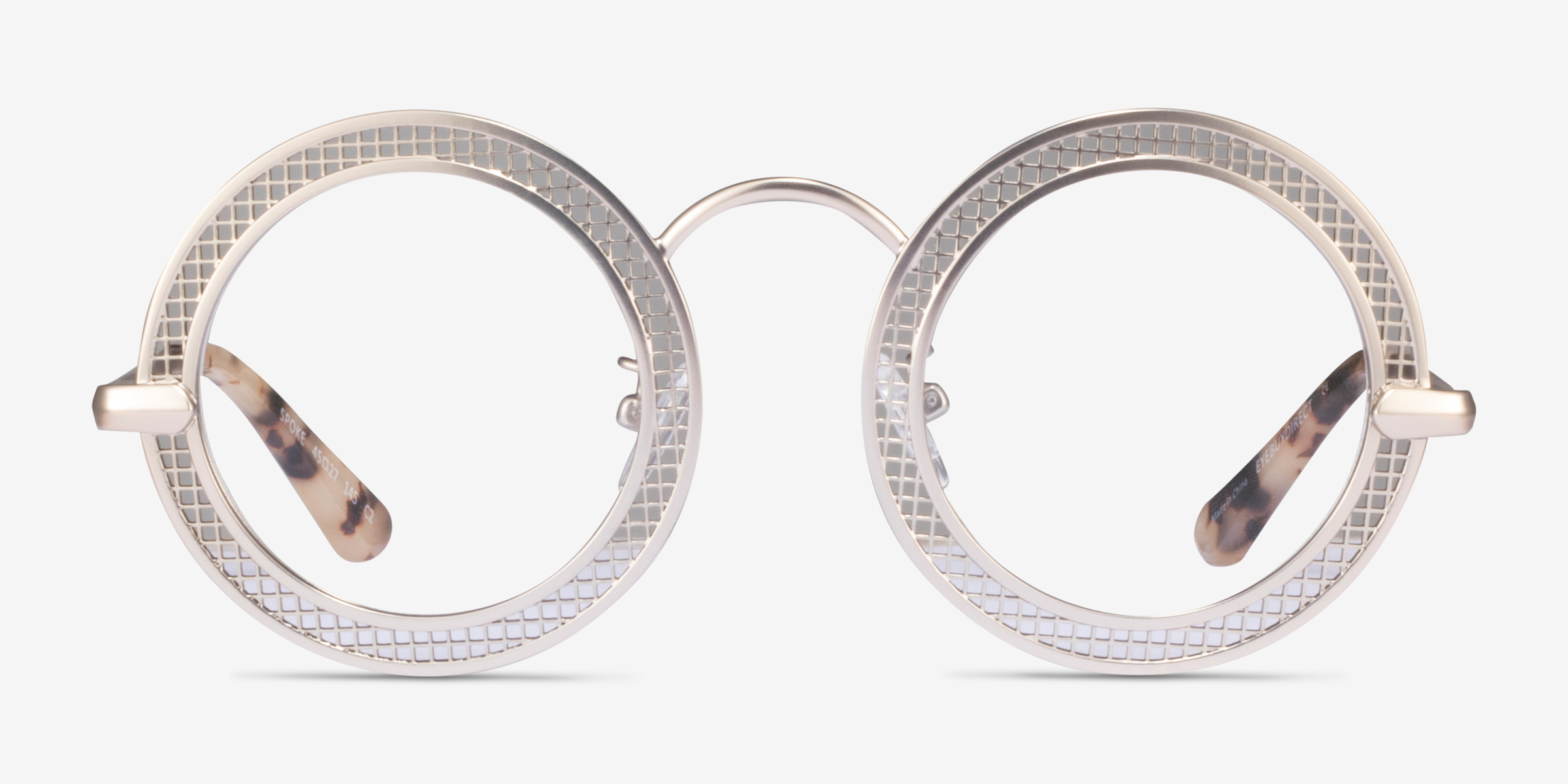 Spoke Matte Gold MétalMontures de lunettes de vue d'EyeBuyDirect, Vue de Face