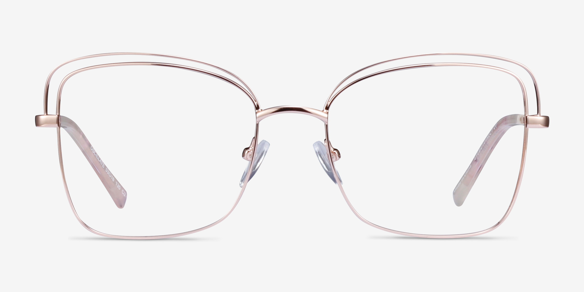 Oscillate Or rose MétalMontures de lunettes de vue d'EyeBuyDirect, Vue de Face