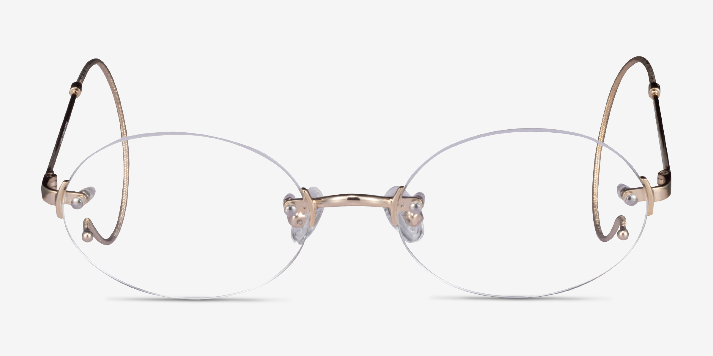 Dotte Doré MétalMontures de lunettes de vue d'EyeBuyDirect, Vue de Face