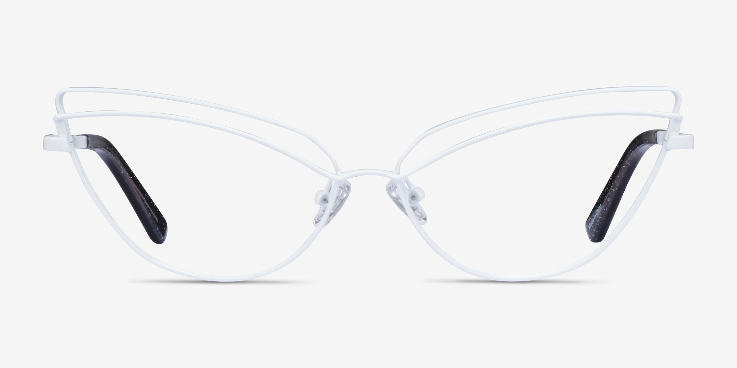 Mila Blanche MétalMontures de lunettes de vue d'EyeBuyDirect, Vue de Face